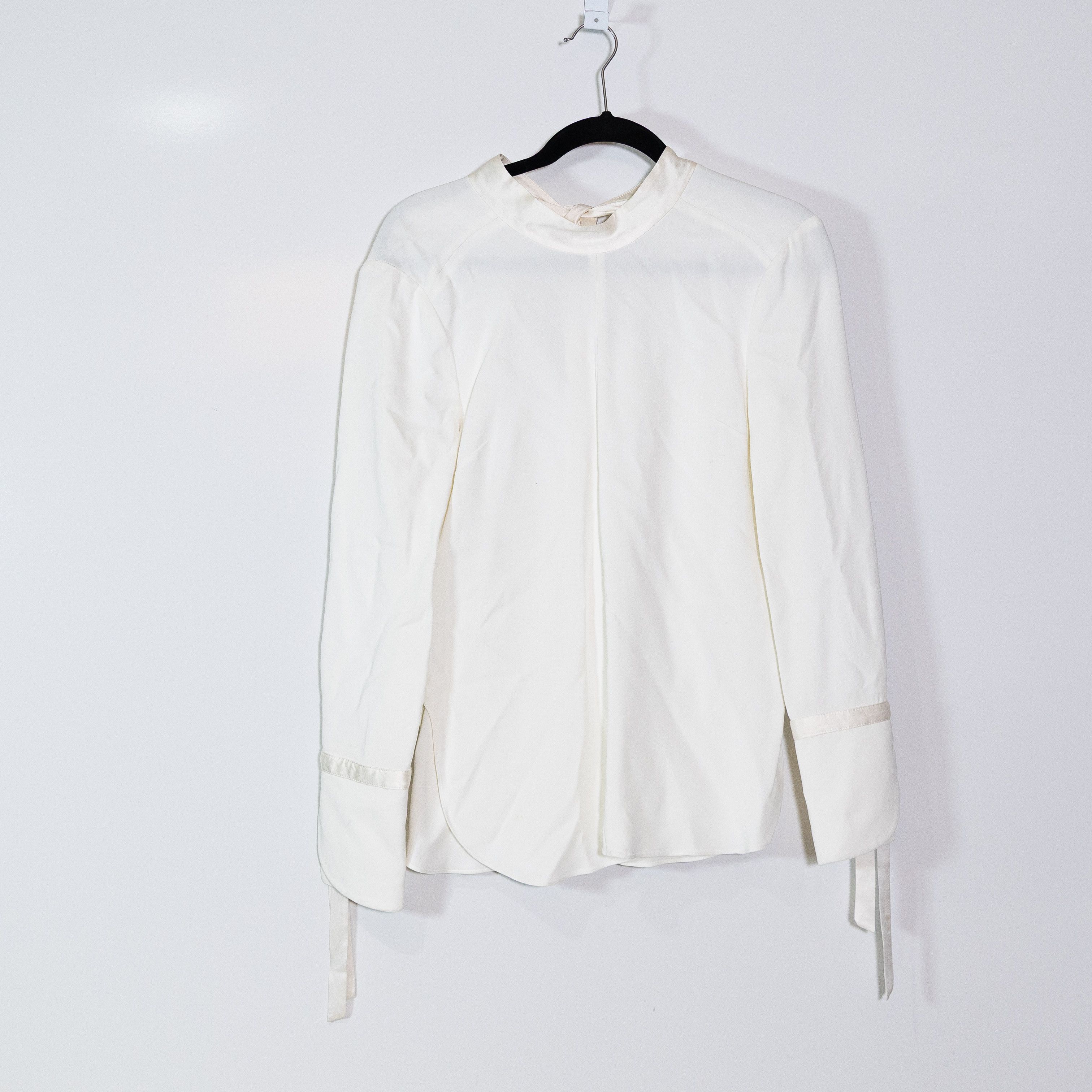 Veronica Beard Veronica Beard Chiffon Mock Neck Tie Wrist Size S / US 4 / IT 40 - 1 Thumbnail