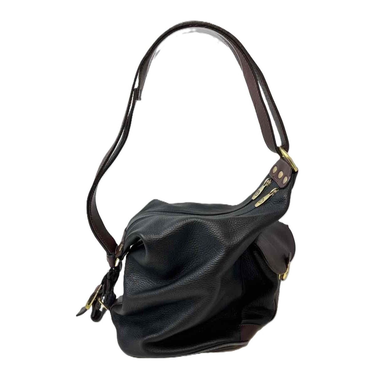 Designer Valentina Distressed Leather Convertible Bucket Sling Bag Size ONE SIZE - 5 Thumbnail