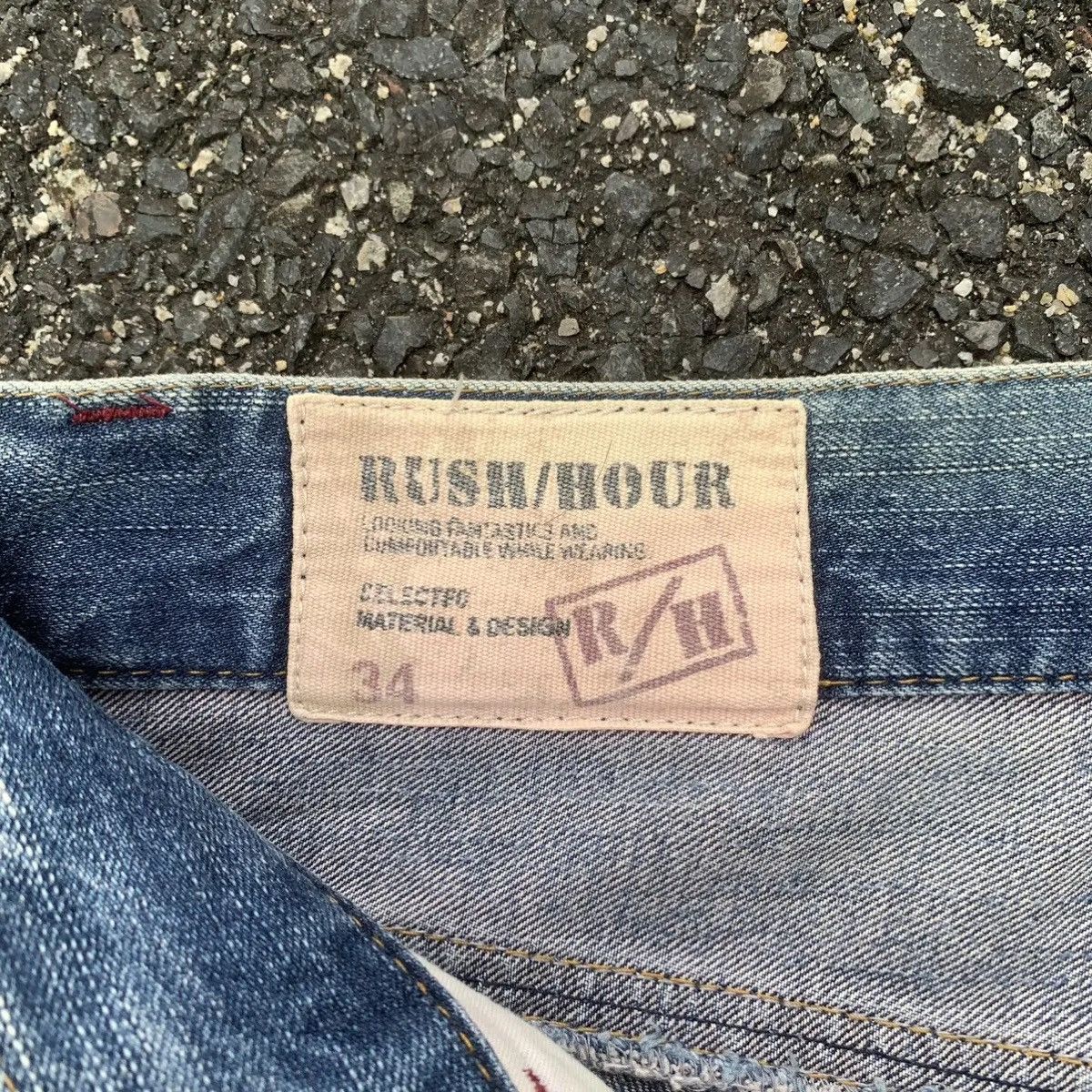 Japanese Brand RUSH HOUR Jeans 34x30 Bush Pants Baggy Denim Pants Size US 34 / EU 50 - 6 Thumbnail