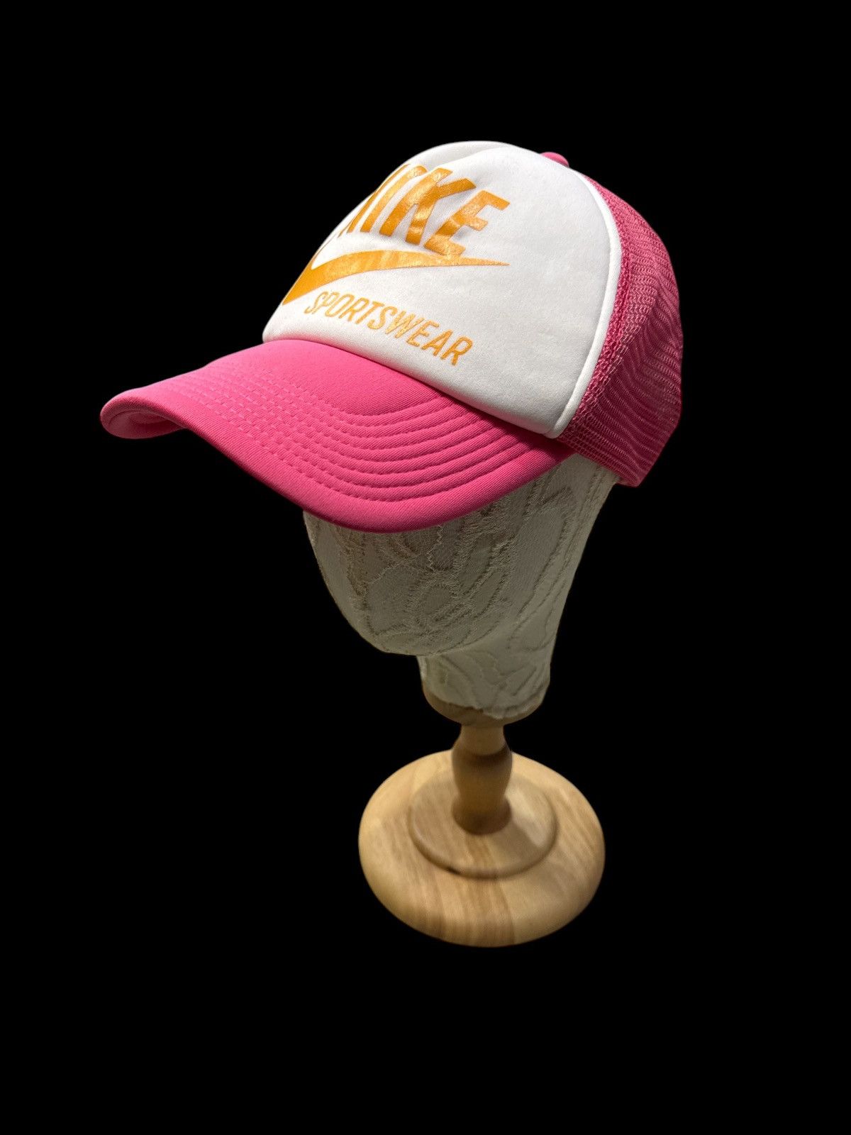 Nike × Vintage VINTAGE NIKE SPELL OUT TRUCKER SNAP BUTTON CAP Size ONE SIZE - 2 Thumbnail