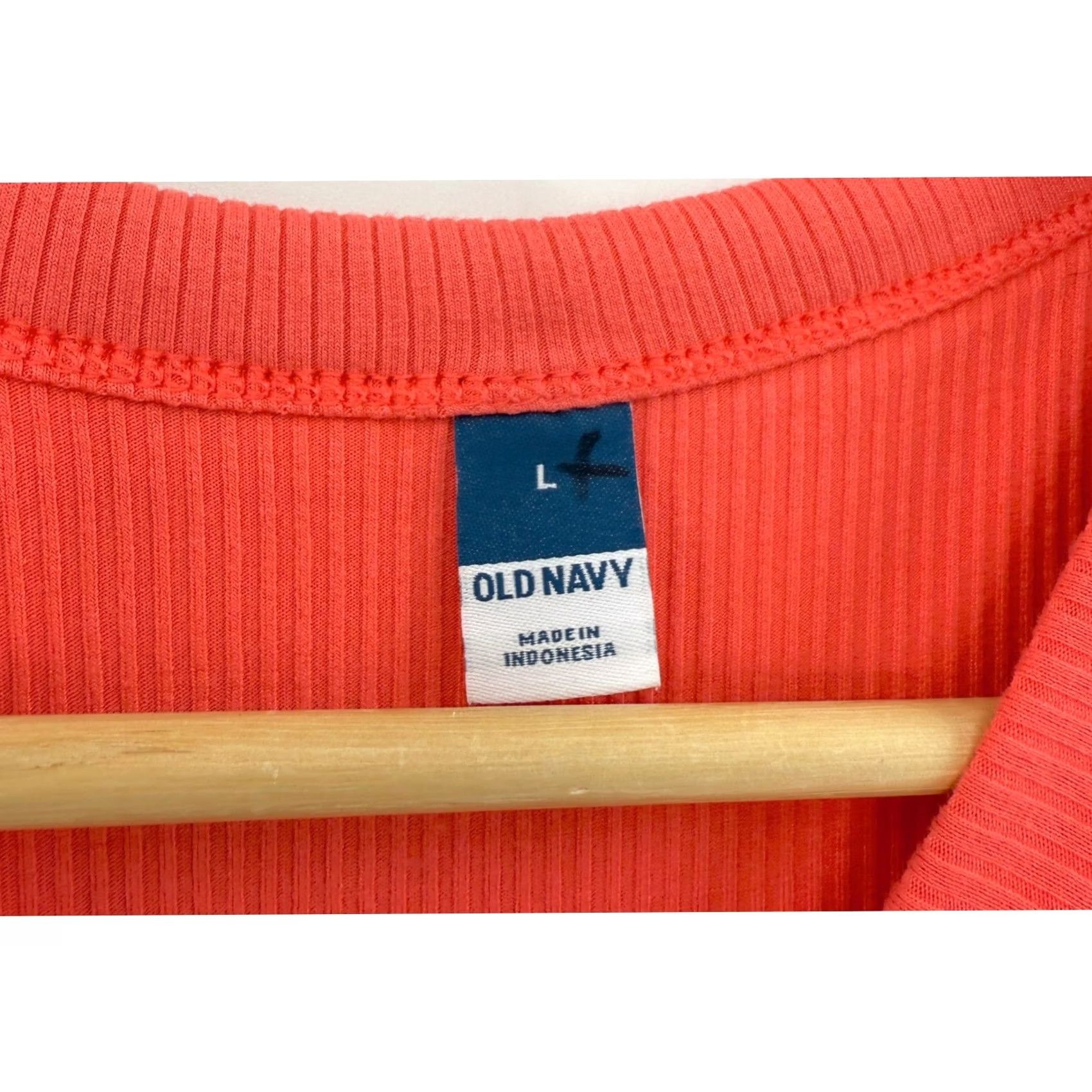 Old Navy Old Navy Dress Women Size L Coral Rib Knit Sleeveless Maxi Boho Preppy Size L / US 10 / IT 46 - 3 Thumbnail