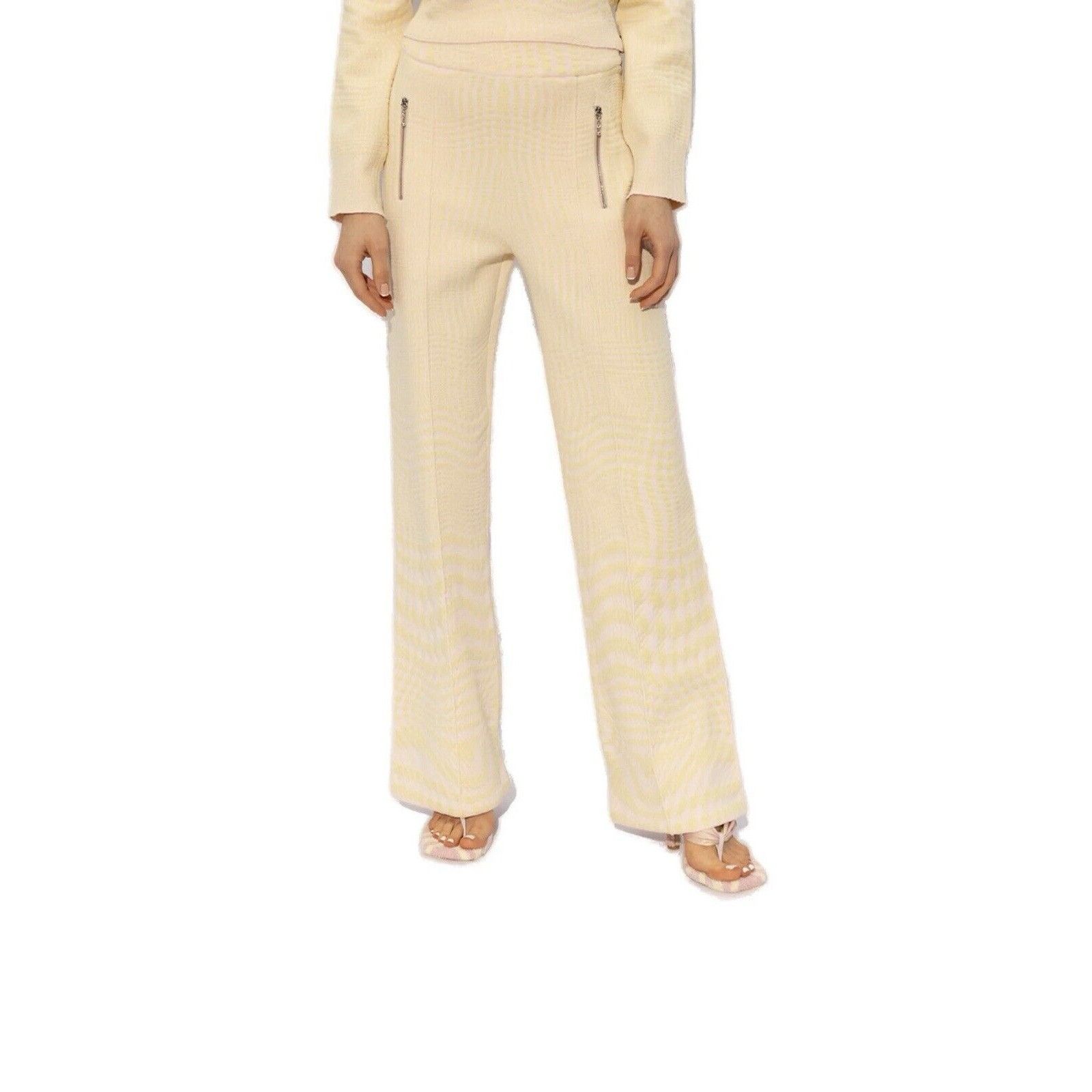 Burberry Burberry Houndstooth Jacquard High Waisted Trousers Small Pi Size 27" / US 4 / IT 40 - 1 Thumbnail