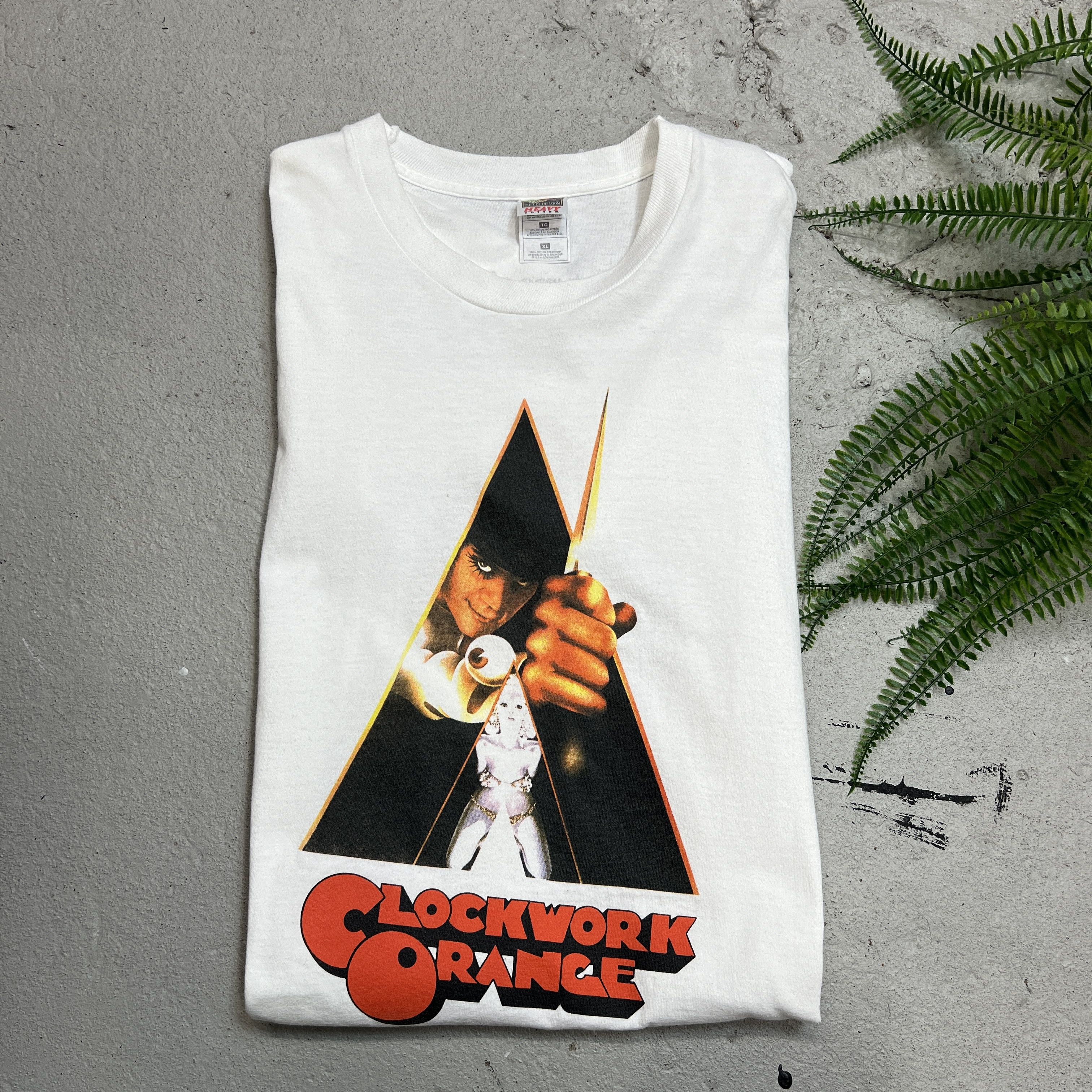 Vintage 1990's Clockwork Orange Movie Promo Tee Size US XL / EU 56 / 4 - 1 Thumbnail