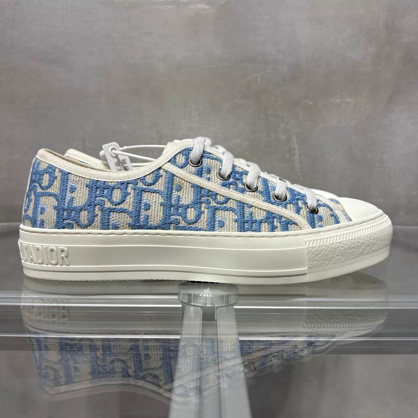 Dior DIOR WALK Oblique Blue Canvas Shoes 37.5 New-Worn Size US 7 / IT 37 - 4 Thumbnail