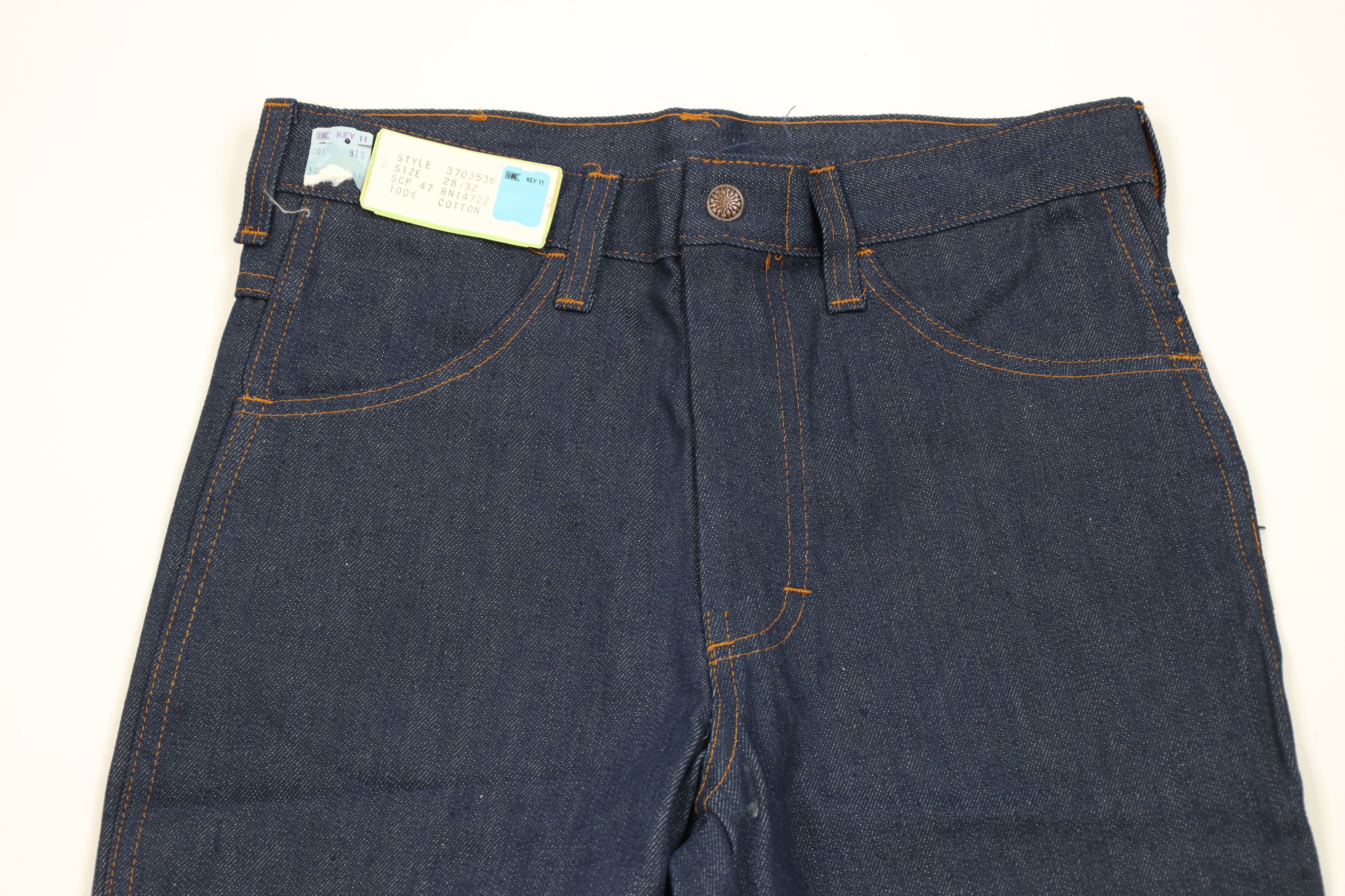 Vintage Deadstock Vintage 70s Streetwear Denim Jeans Indigo US Size US 28 / EU 44 - 2 Thumbnail