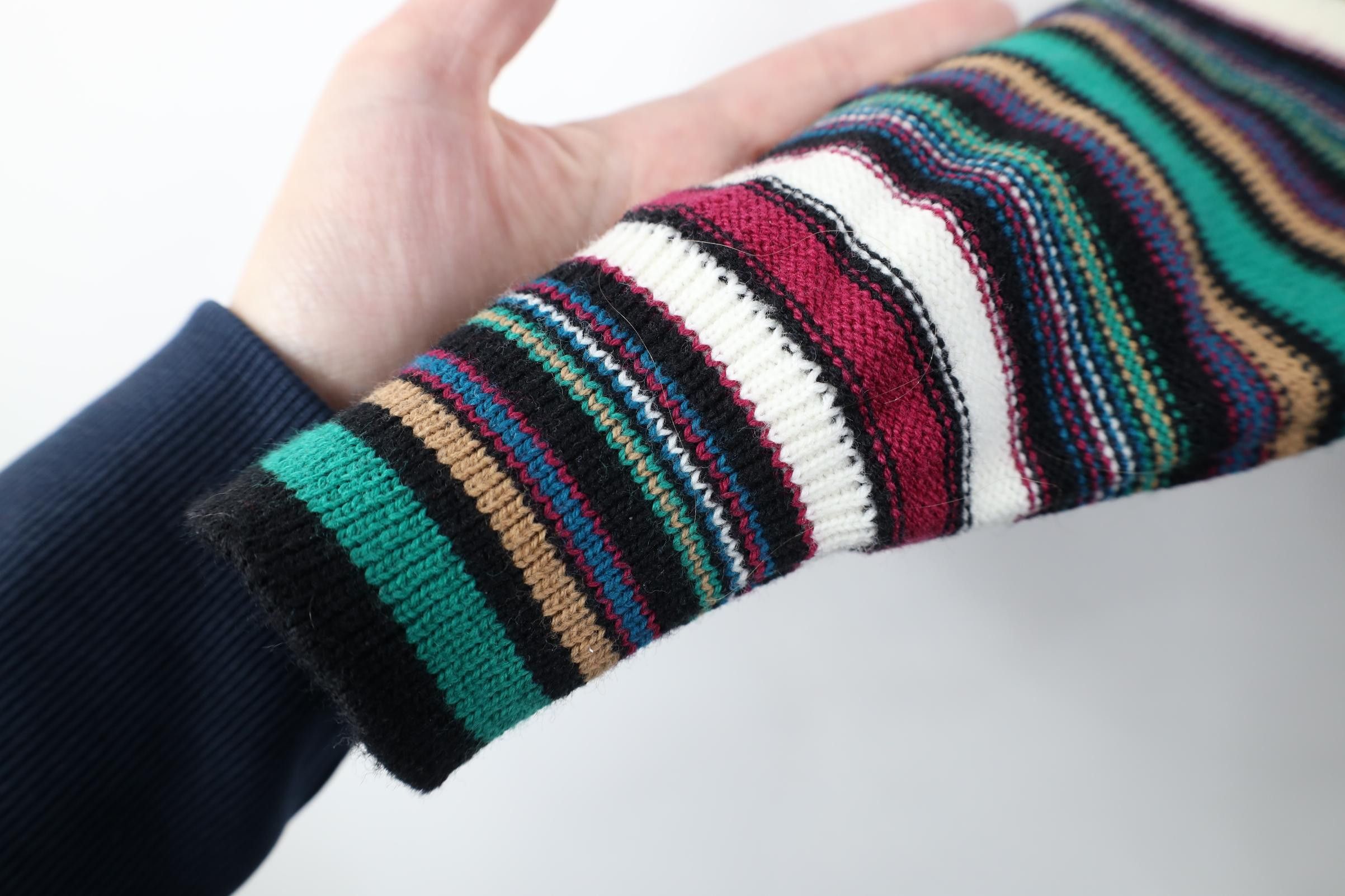 Vintage Vintage 90s Creek Striped Knit Turtleneck Sweater USA Size L / US 10 / IT 46 - 5 Thumbnail