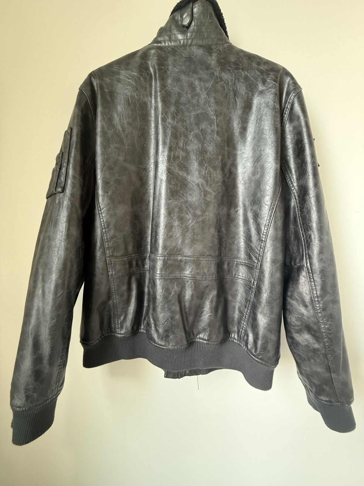 Tommy Hilfiger Tommy Hilfiger Military Faux Leather Jacket Size Large Size US L / EU 52-54 / 3 - 2 Thumbnail