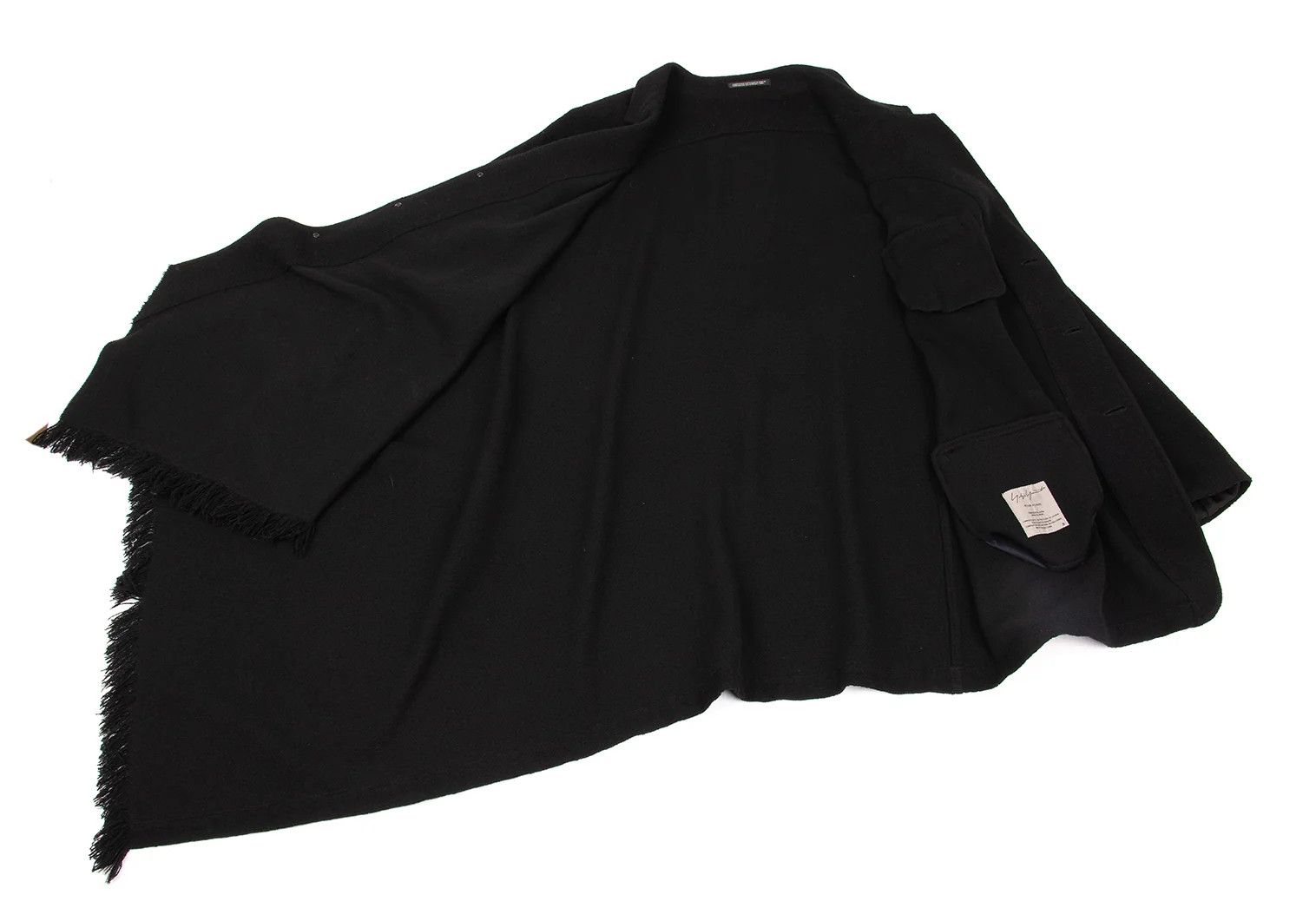 Yohji Yamamoto Yohji Yamamoto Wool Pile Asymmetrical Mantle Jacket Size US L / EU 52-54 / 3 - 12 Thumbnail