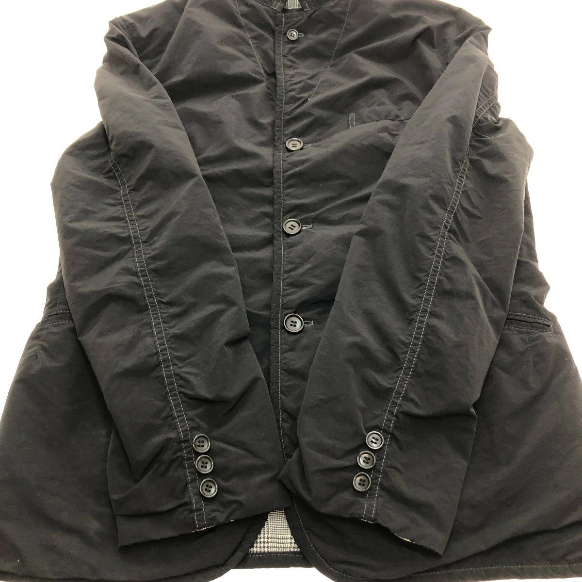 Comme des Garcons Homme Jacket Tailored Button Up Inseam Pocket Plain Black Size US S / EU 44-46 / 1 - 4 Thumbnail