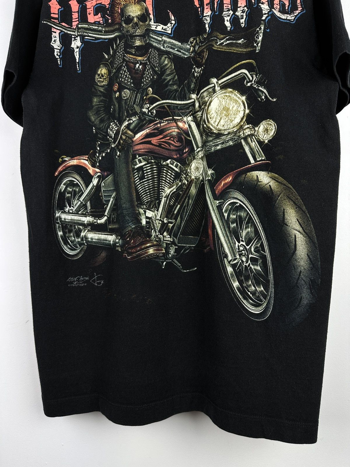 Vintage Vintage Y2K Skull Biker T-shirt Size US M / EU 48-50 / 2 - 11 Thumbnail