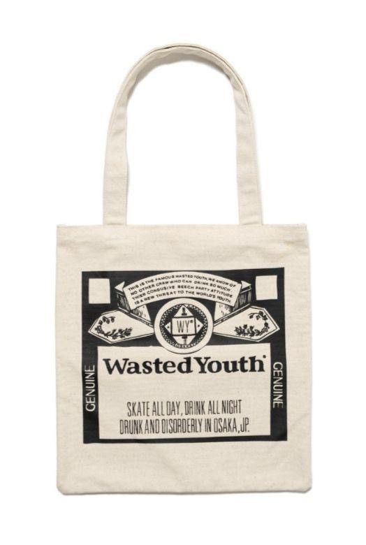 Japanese Brand Otsumo Plaza Wasted Youth Tote Bag Size ONE SIZE - 2 Thumbnail