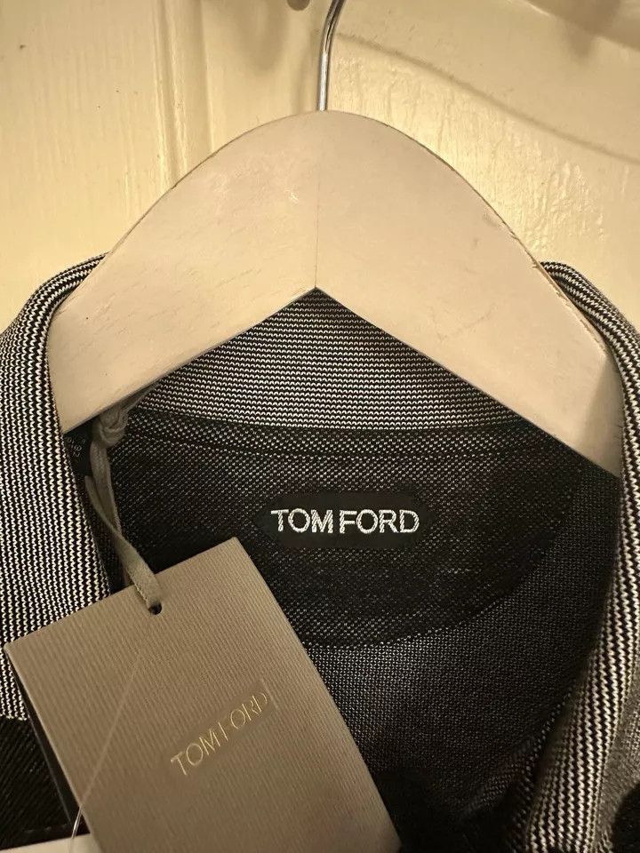 Tom Ford o1ebxxf0225 Polo Shirt in Silver/Black Size US M / EU 48-50 / 2 - 4 Thumbnail