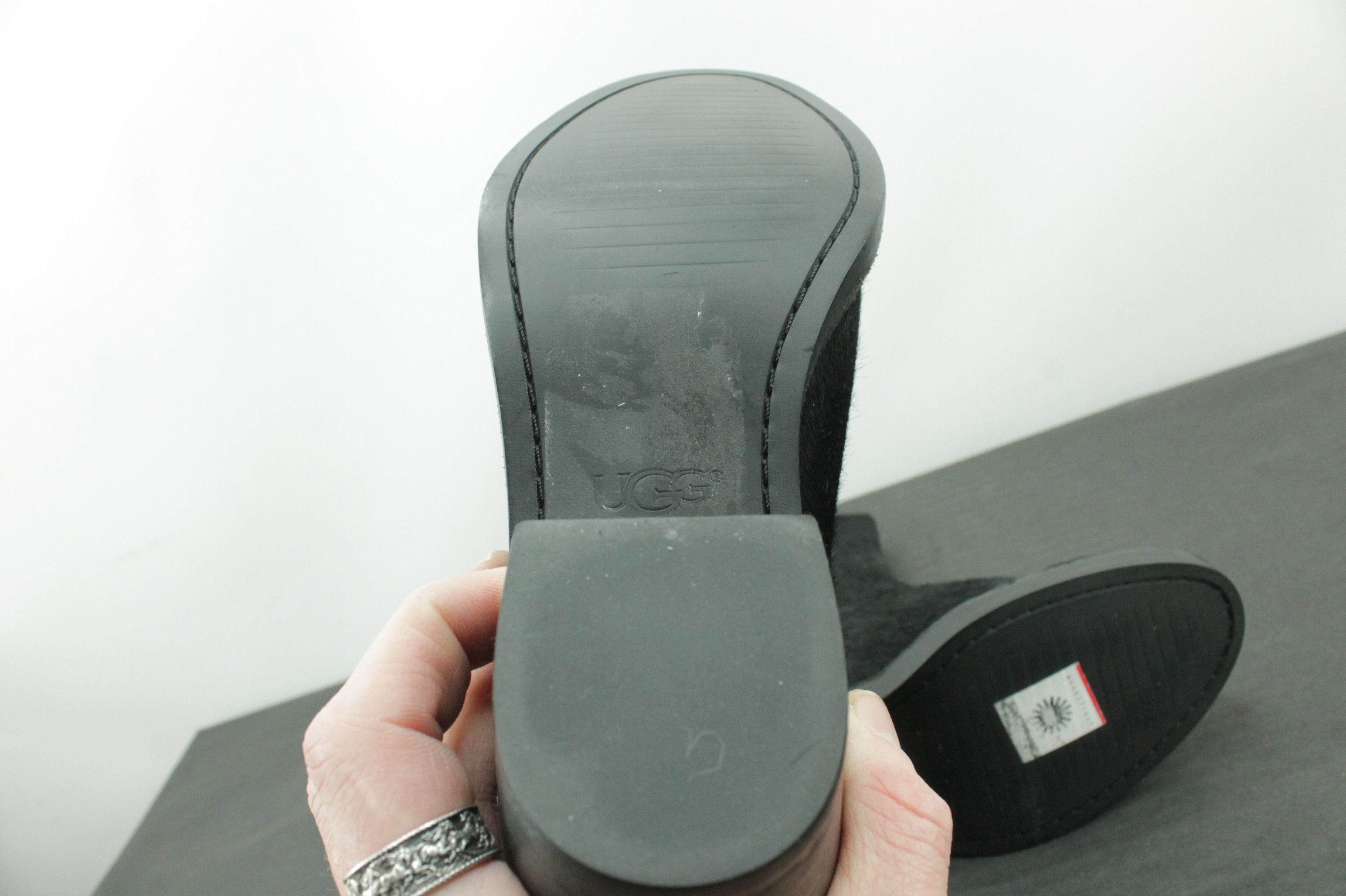 Ugg UGG Camden Exotic Black Calf Cow Hair Ankle Bootie Size US 7 / IT 37 - 8 Thumbnail