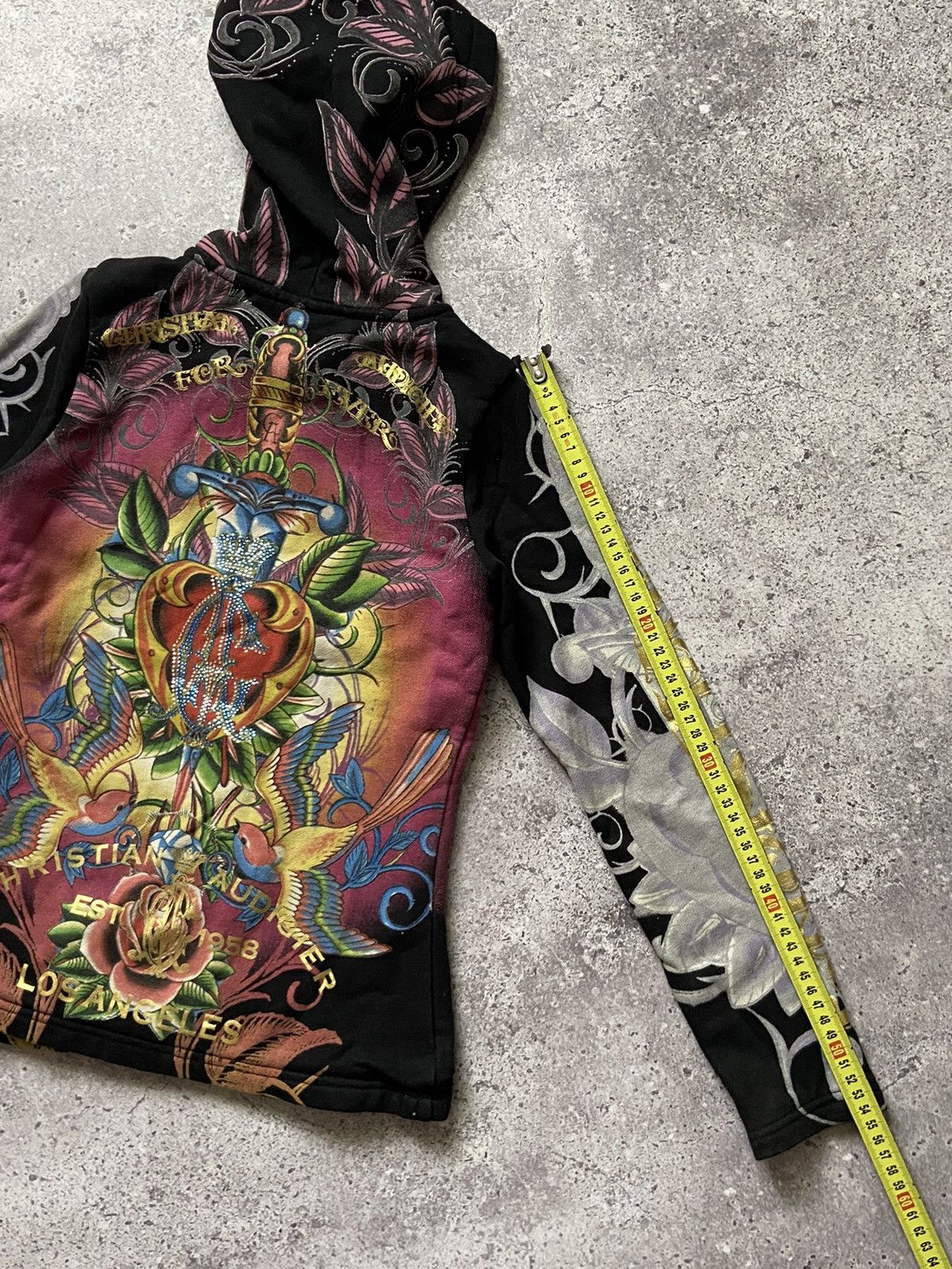 Christian Audigier Vintage Y2K Christian Audigier Hoodie Zip Up Size XXS / US 00 / IT 34 - 5 Thumbnail