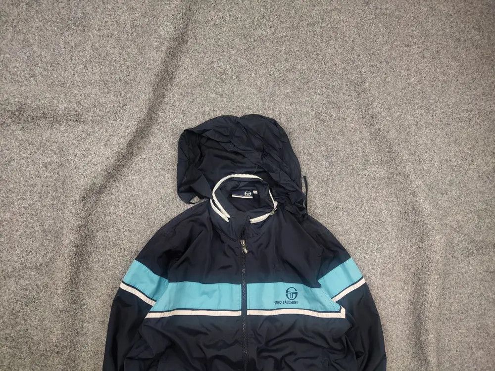 Sergio Tacchini Sergio Tacchini Light navy Logo jacket Zip Hoodie Vintage Size US L / EU 52-54 / 3 - 1 Thumbnail