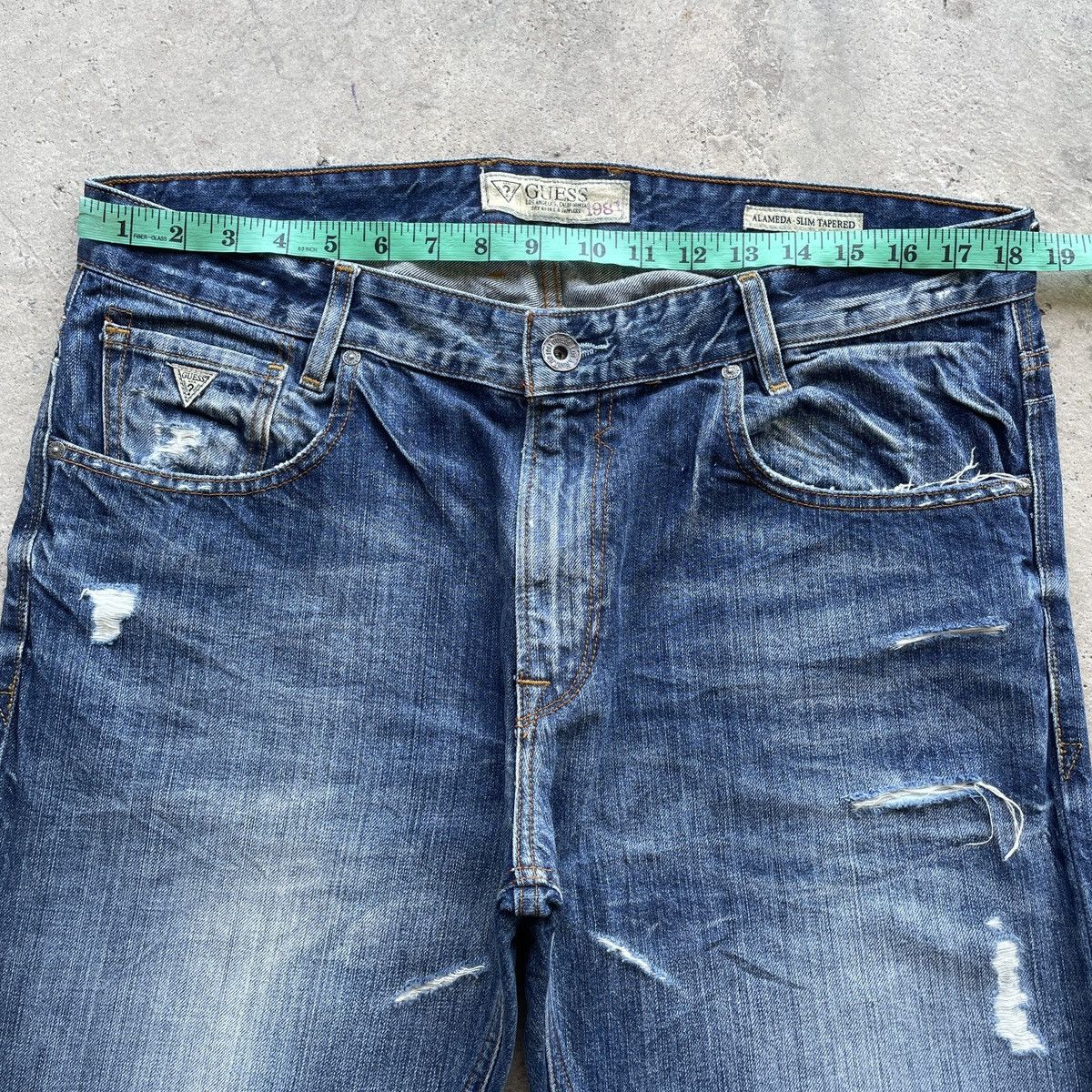 Guess Vintage Guess Faded Jeans Distressed Denim Pants W37x34 Size US 37 - 6 Thumbnail