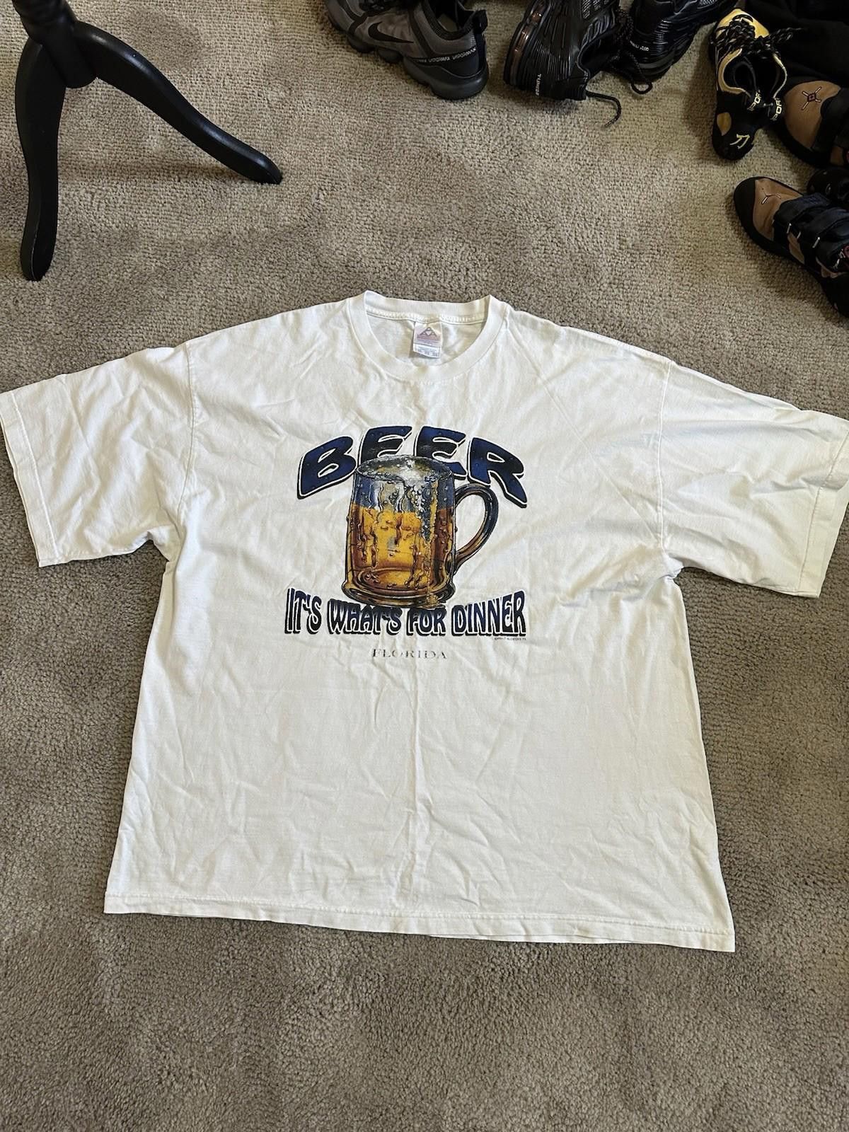 Alstyle Alstyle Apparel Beer It's What's For Dinner Florida T-shirt Size US XXL / EU 58 / 5 - 1 Thumbnail