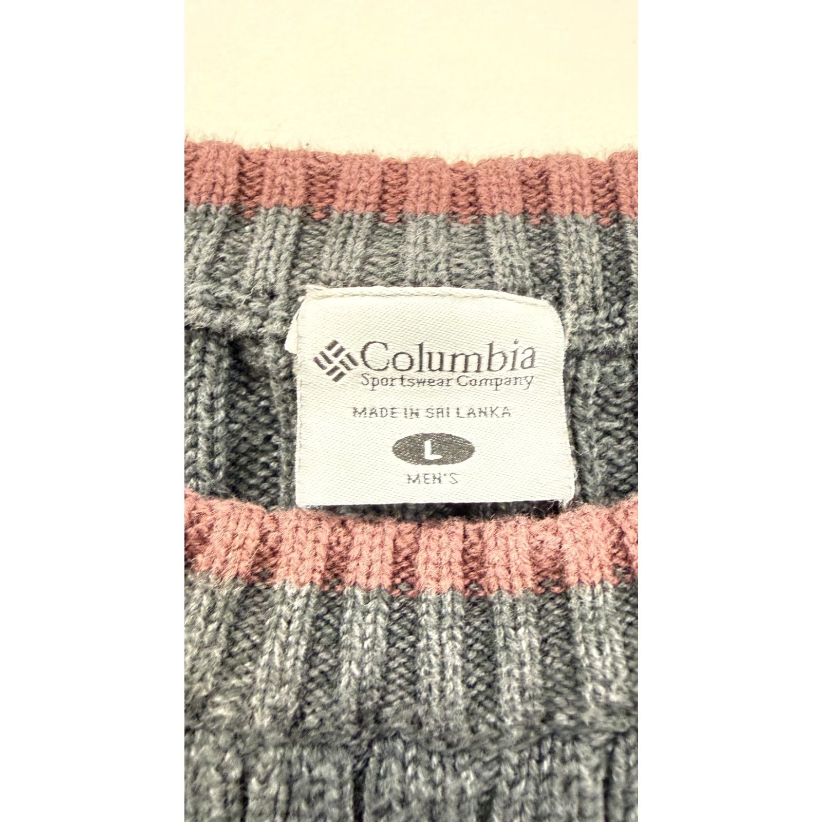 Vintage Columbia Mens Sweater Pullover Knit Crewneck Gray Cotton Ribbed Casual Large Size US L / EU 52-54 / 3 - 5 Thumbnail