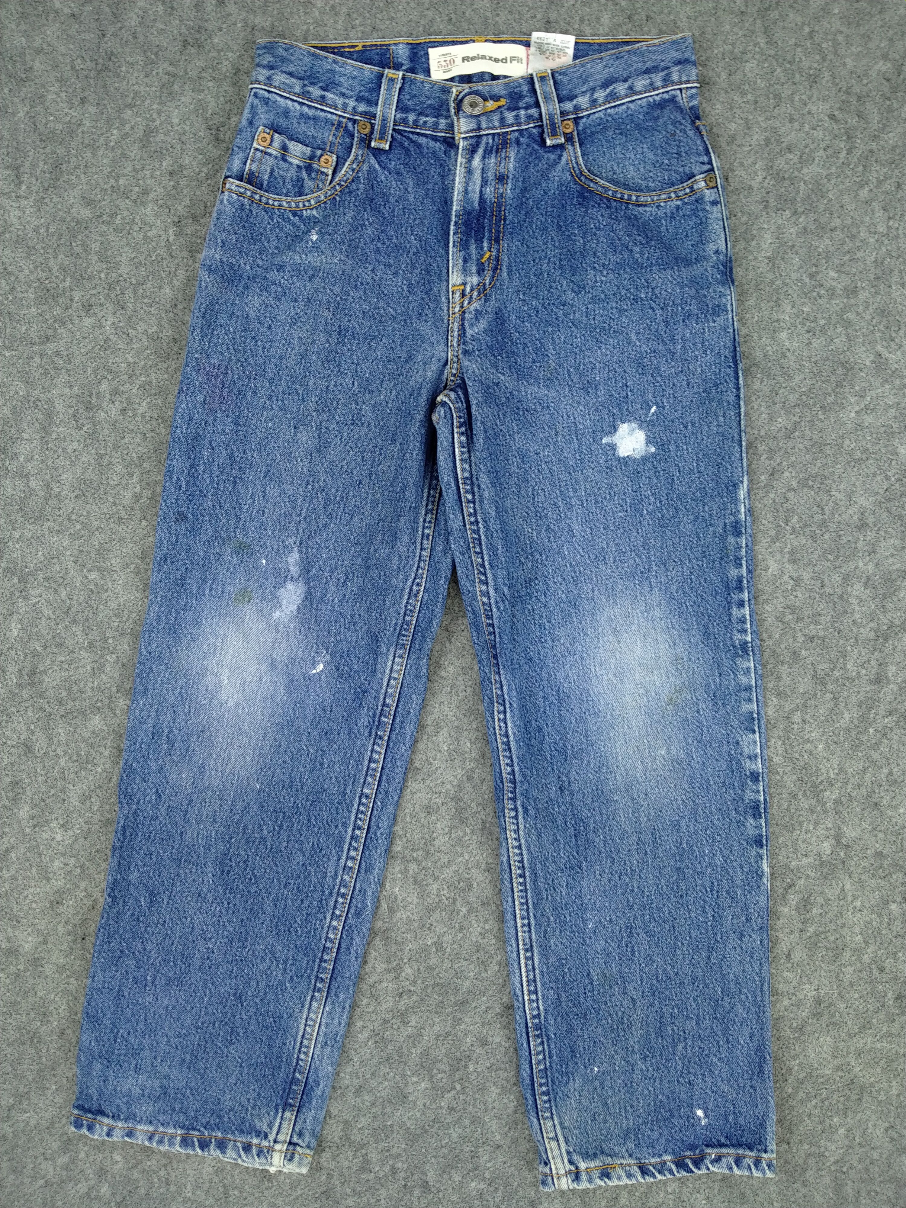 image of Distressed Denim x Hype Vintage Levi's 550 Relaxed Fit Denim 25 X 25 -Jn532 in Blue Distressed (Siz