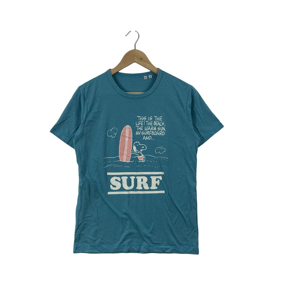 Vintage Vintage Snoopy Surf Graphic Beach Vibes Teal Tee Cartoon Size US M / EU 48-50 / 2 - 1 Thumbnail