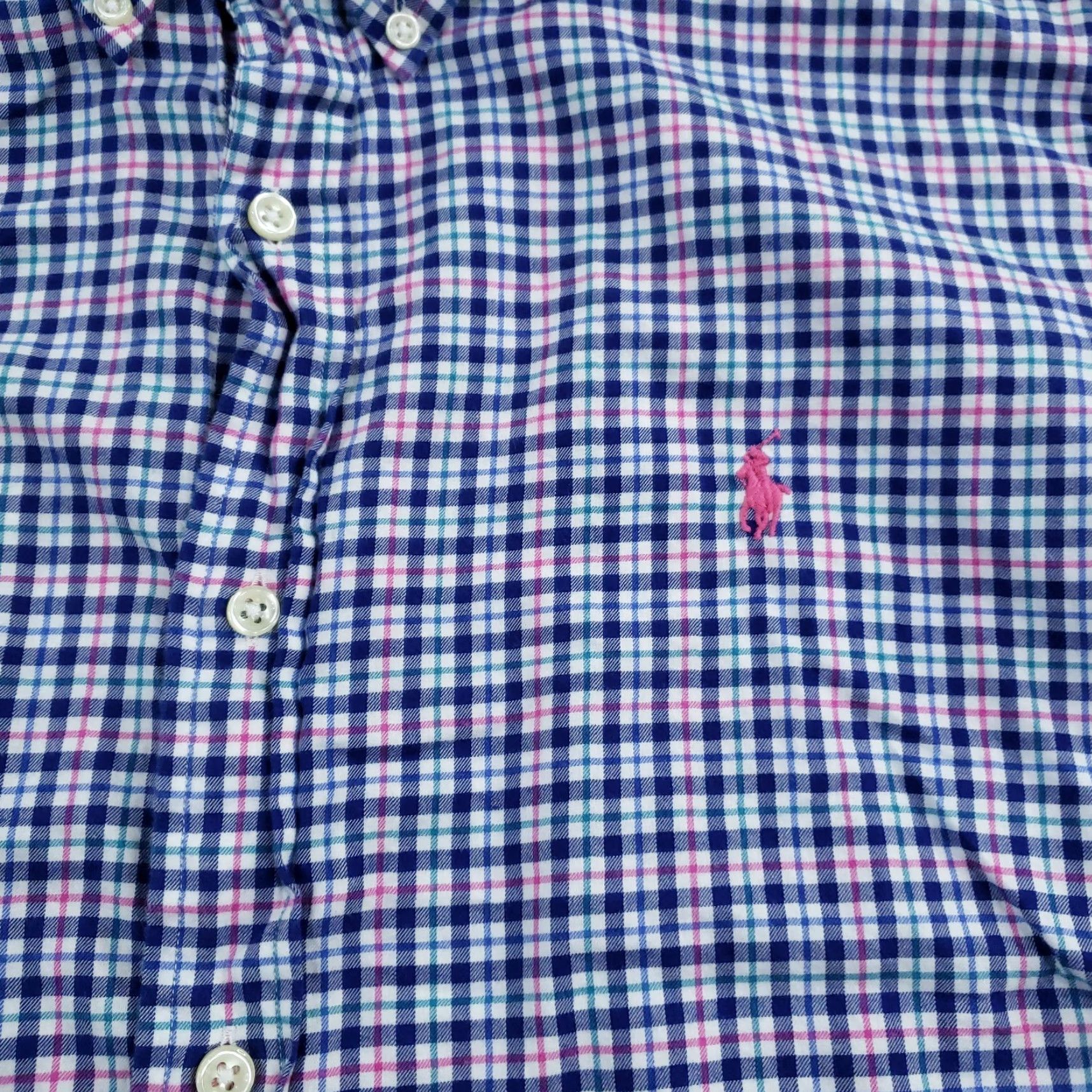 Ralph Lauren Ralph Lauren Shirt Men XL Blue Pink White Plaid Button Up Preppy Long Sleeve Size US XL / EU 56 / 4 - 7 Thumbnail