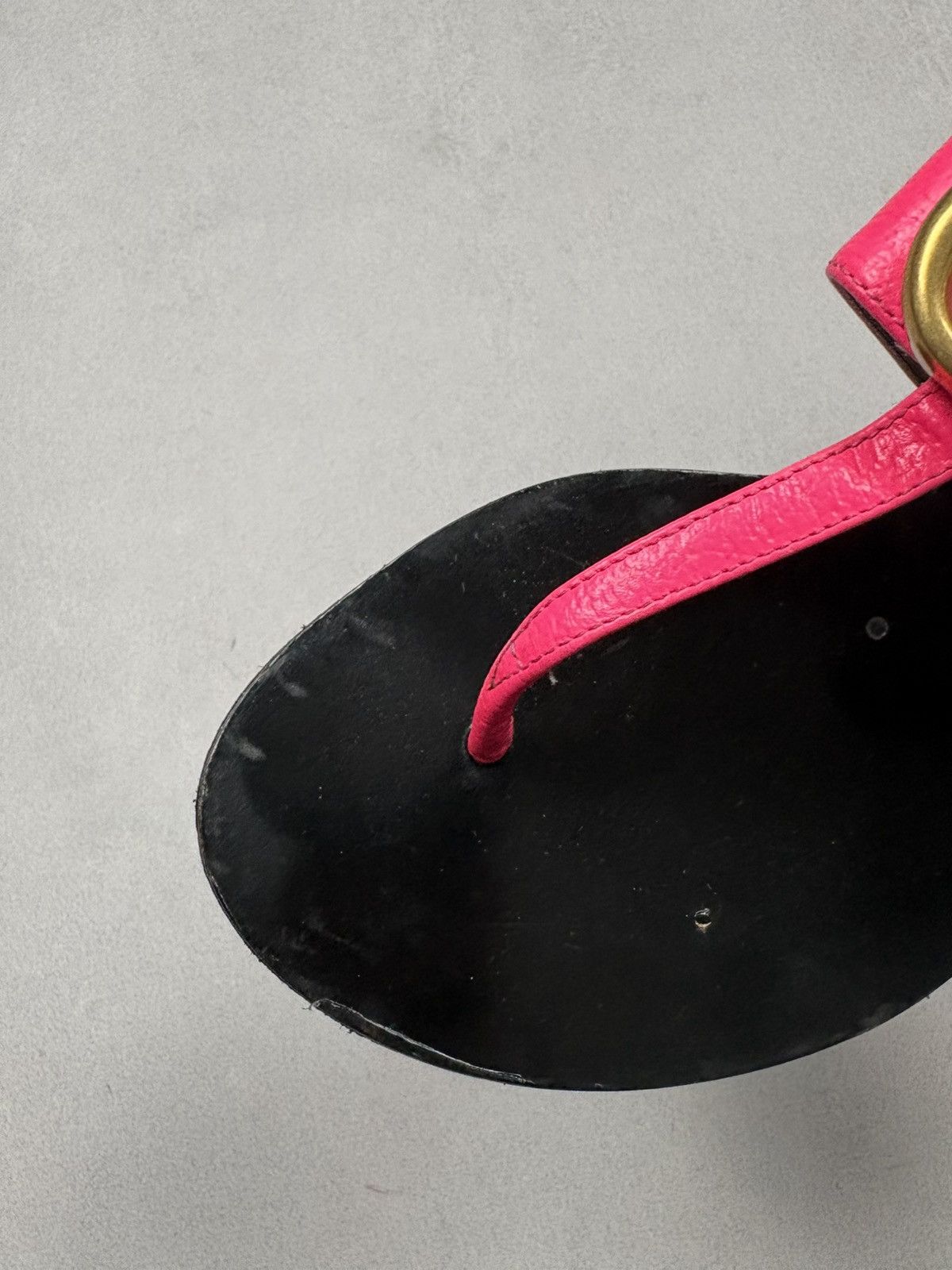 Gucci Gucci GG Marmont Thong Double G Leather Sandals Pink 36 Size US 6 / IT 36 - 15 Thumbnail