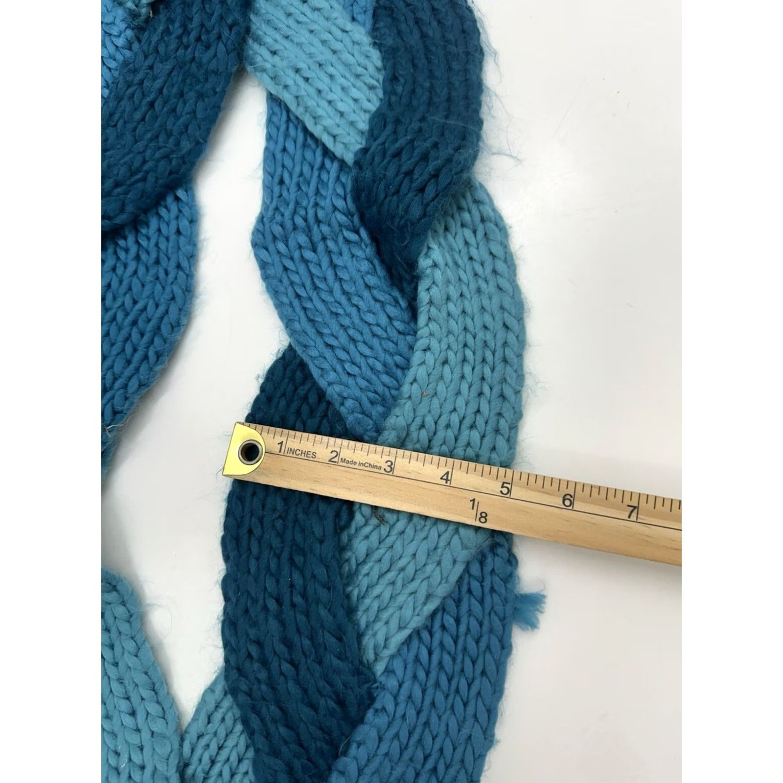 Merona Merona Womens Infinity Scarf Teal Blue Chunky Knitted One Size Scarf Bohemian Classic Neck Warmer Womens Size ONE SIZE - 5 Thumbnail
