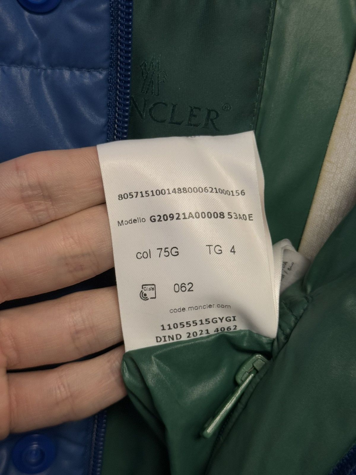 Moncler Moncler Suginami Giubbotti Men Size (2) Blue Green $1770 Size US M / EU 48-50 / 2 - 22 Thumbnail