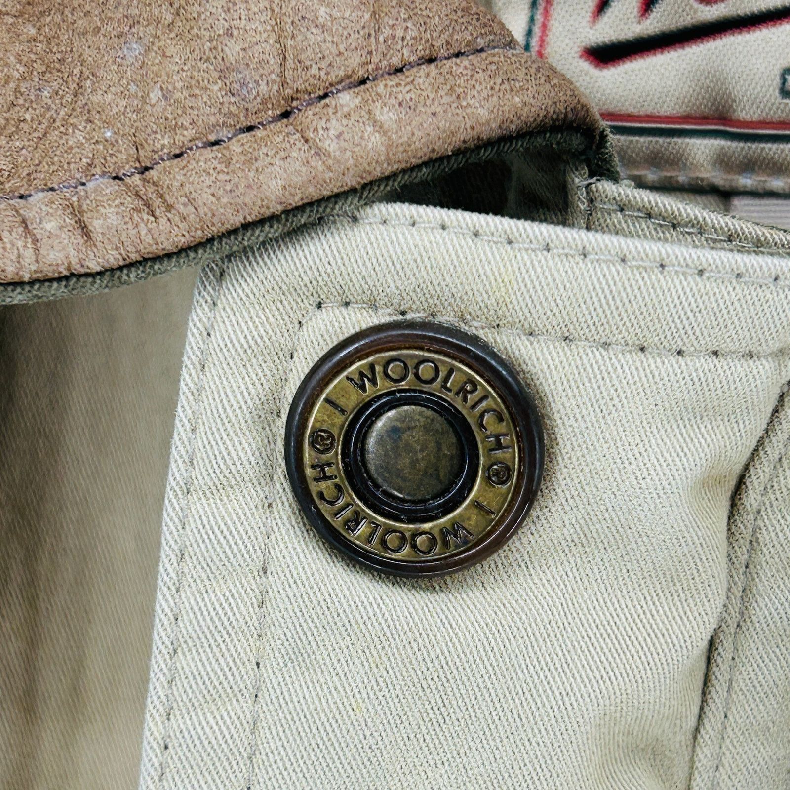 Woolrich Woolen Mills 90s Woolrich Distressed Tan Barn Coat + Leather Collar Size US L / EU 52-54 / 3 - 5 Thumbnail
