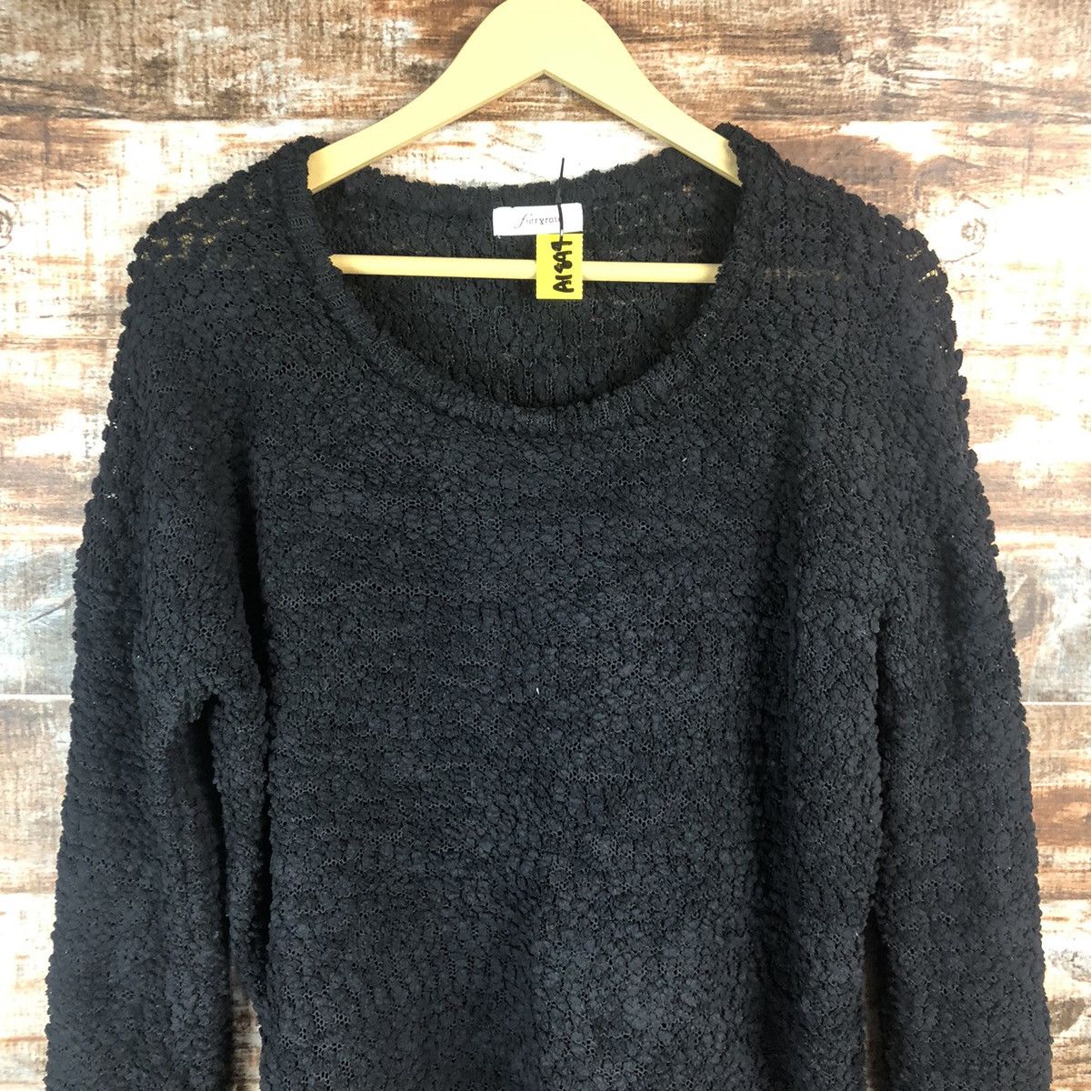 Homespun Knitwear × Japanese Brand Furry Rate Black Knitwear #A1899 Size L / US 10 / IT 46 - 5 Thumbnail