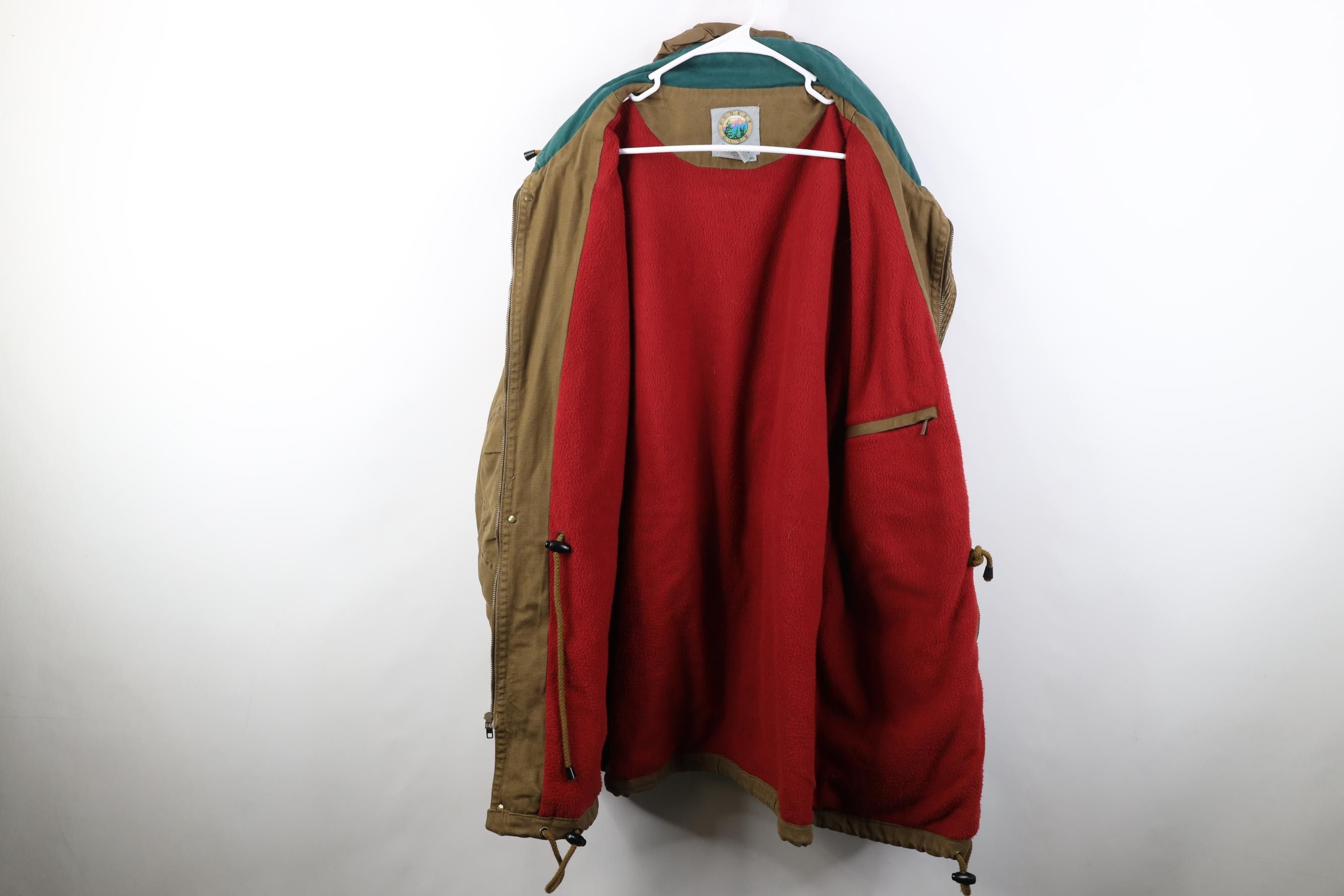 Vintage Vintage 90s Streetwear Lined Hooded Canvas Chore Jacket Size US XL / EU 56 / 4 - 13 Thumbnail