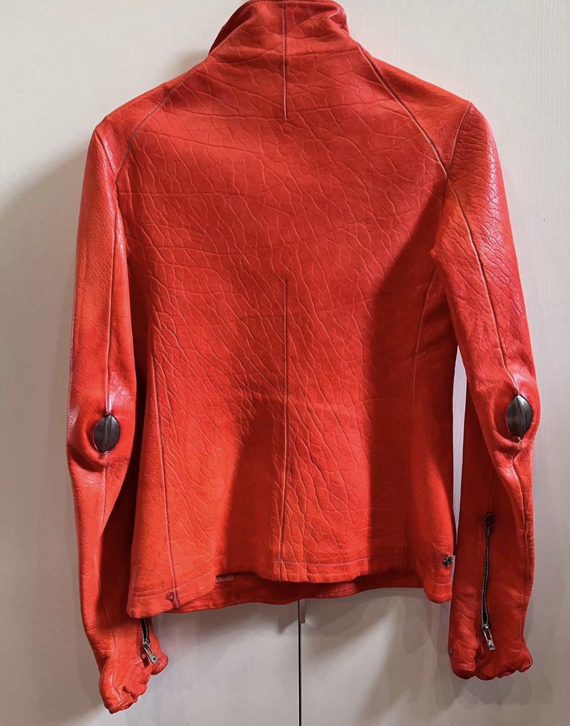 Carol Christian Poell Carol Christian Poell Red leather jacket, women's Size M / US 6-8 / IT 42-44 - 3 Thumbnail