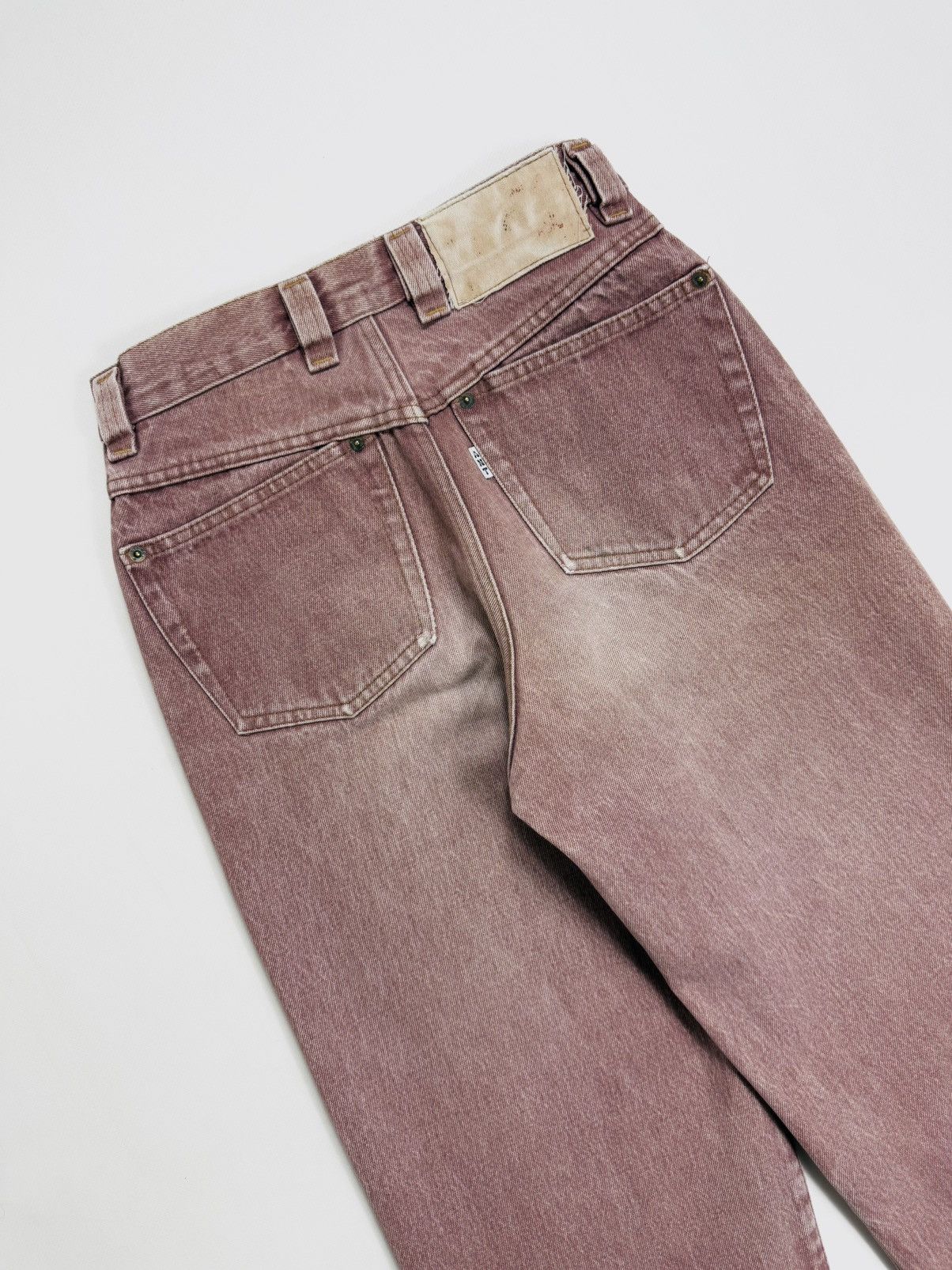 Diesel Vintage Diesel Baggy Burgundy Denim Jeans Size 27" / US 4 / IT 40 - 8 Thumbnail