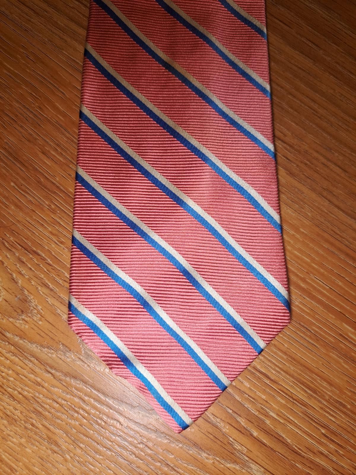 Brooks Brothers Brooks Brothers Silk Tie Pink Striped Repp Wide Size ONE SIZE - 1 Thumbnail