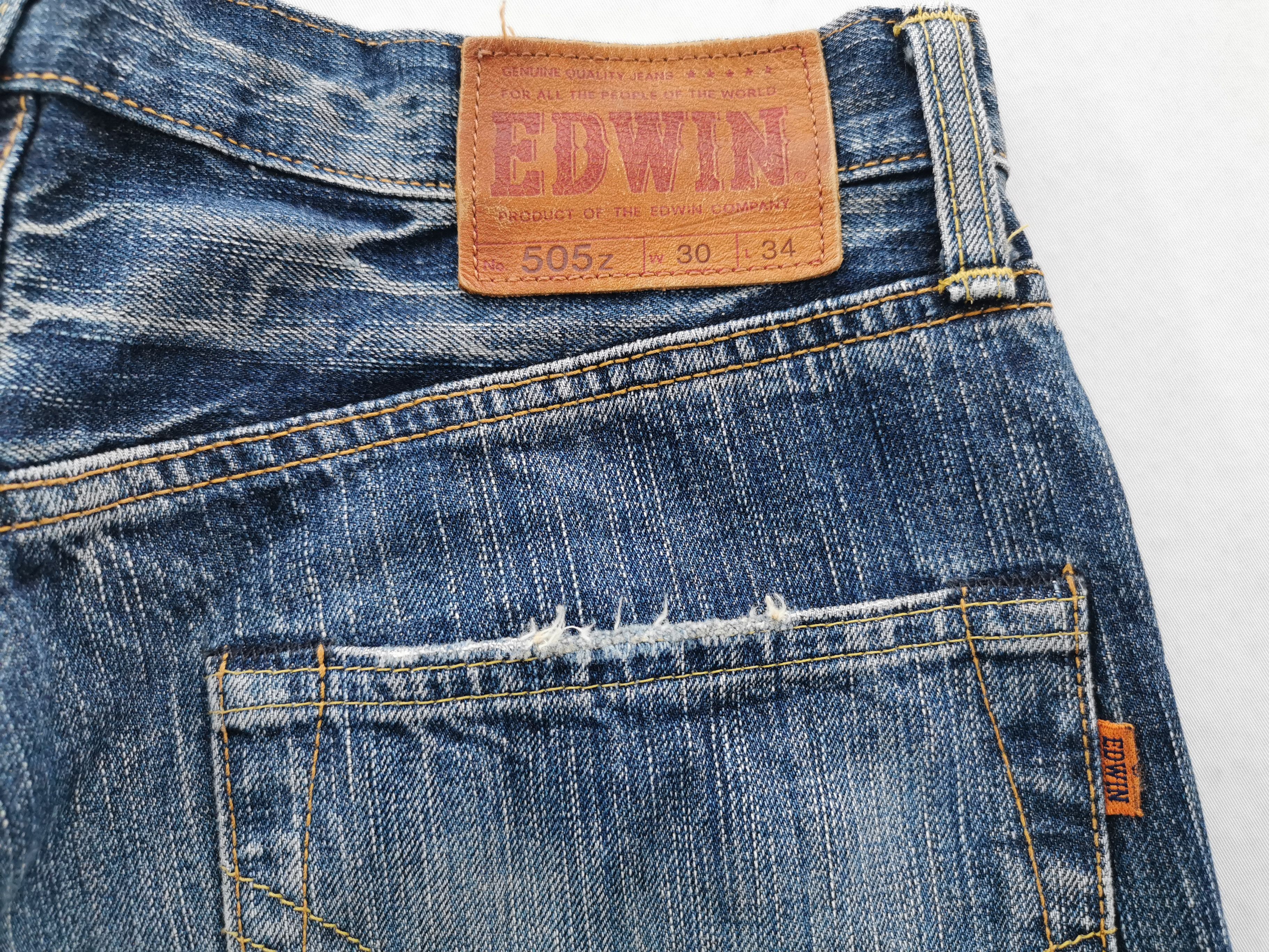 Edwin Distressed Vintage 90s Edwin 505Z Selvedge Denim Size US 32 / EU 48 - 6 Thumbnail