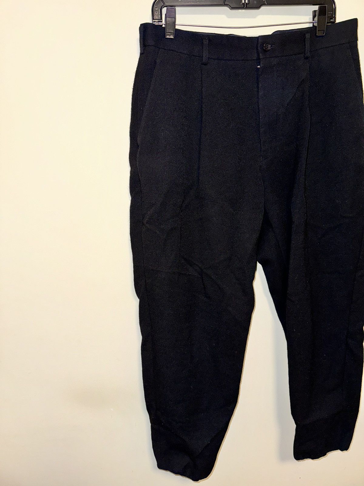 Comme des Garcons × Comme des Garcons Homme Plus COMME DES GARÇONS HOMME PLUS Black Gabardine Trousers Size US 34 / EU 50 - 3 Thumbnail