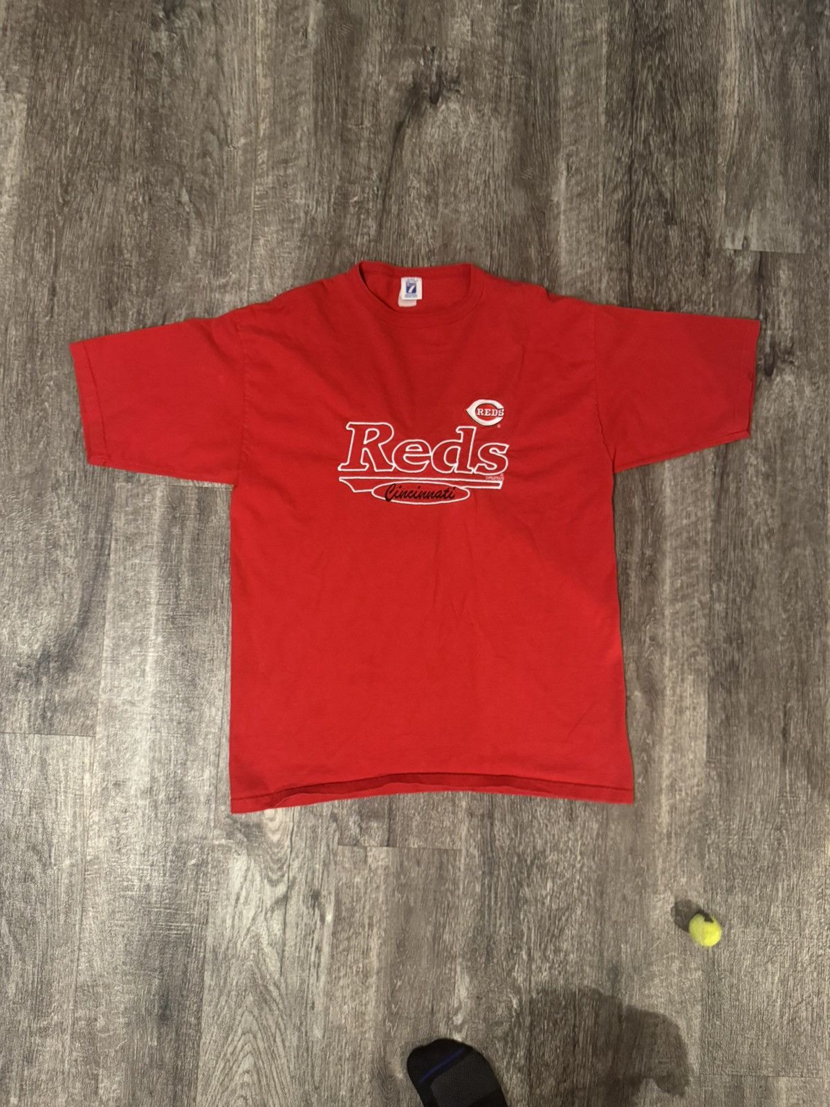 Logo 7 Vintage 90s Logo 7 Embroidered Cincinnati Reds tee Size US L / EU 52-54 / 3 - 1 Thumbnail