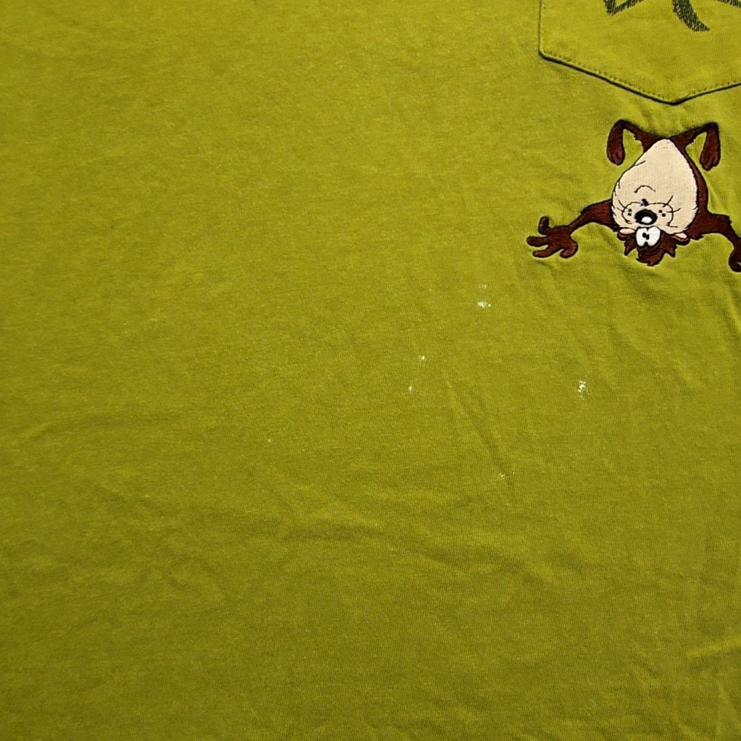 Warner Bros Vintage Taz Shirt Store Green L Cartoon Graphic Pocket Tee Size US L / EU 52-54 / 3 - 3 Thumbnail