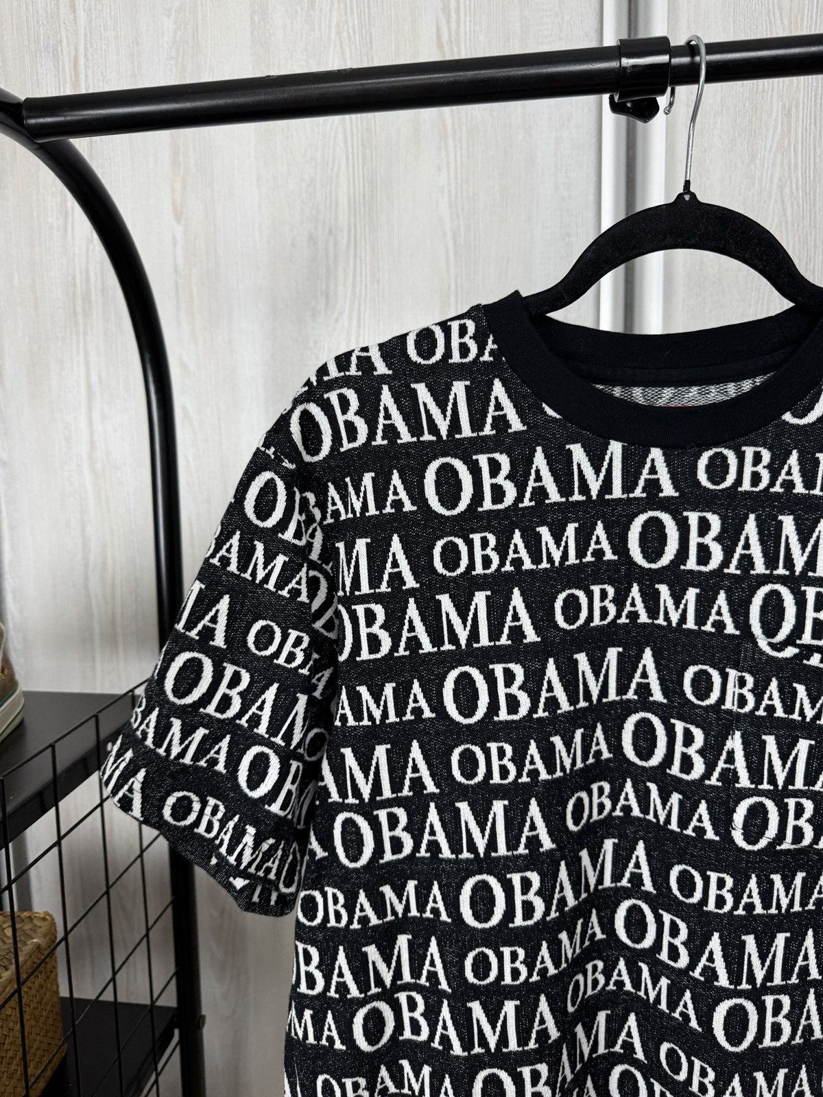 Supreme SUPREME Obama Jacquard S/S Short Sleeve Top T-shirt Black Size US M / EU 48-50 / 2 - 3 Thumbnail