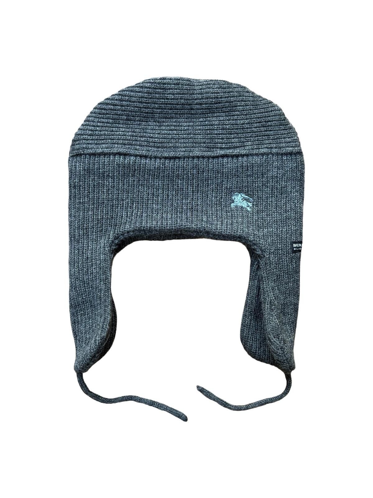 Burberry Burberry Black Label Ear Flap Knit Hat Grey Size ONE SIZE - 1 Thumbnail