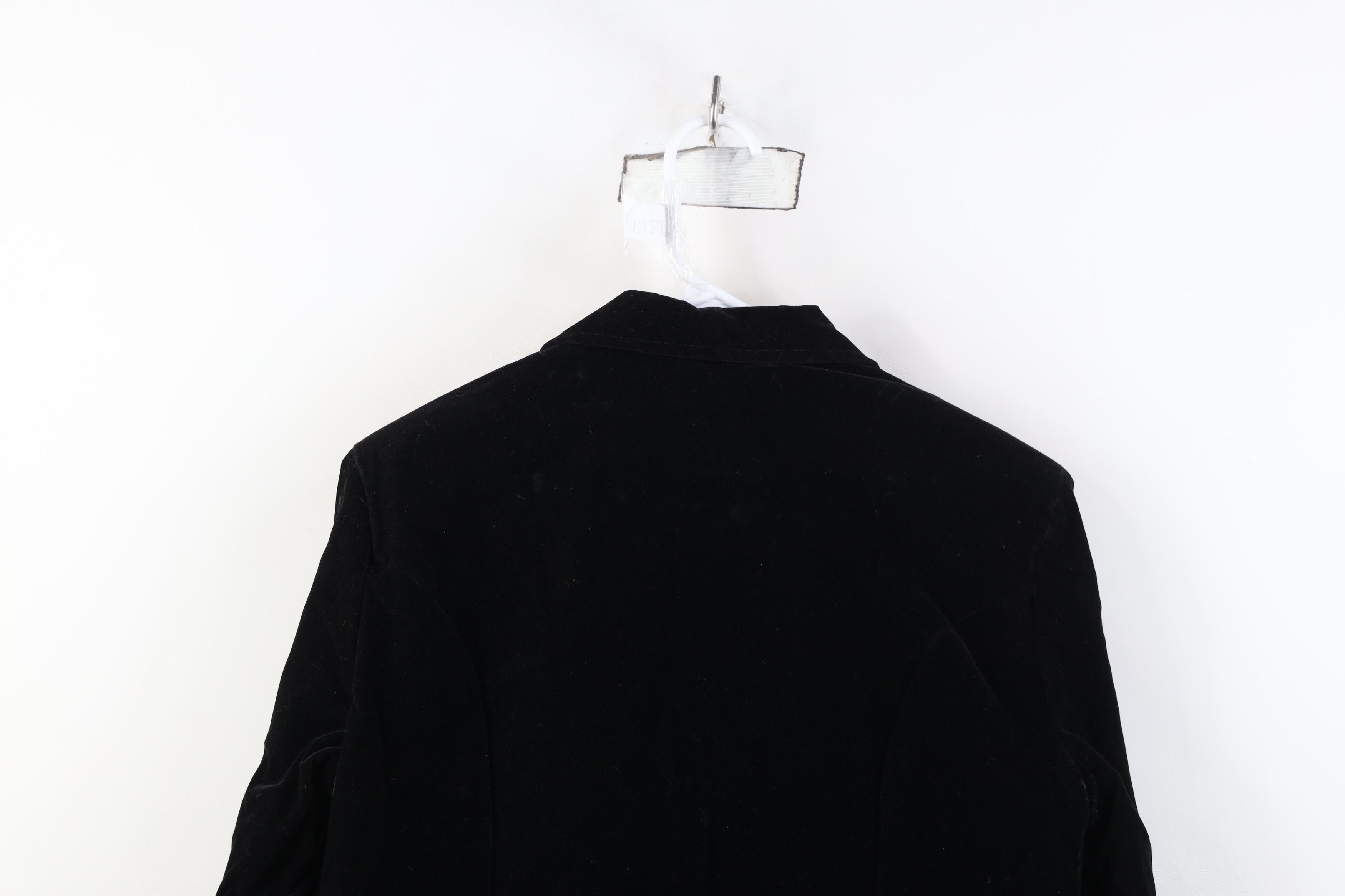 Vintage Vintage 60s Streetwear Velvet Velour Blazer Jacket Black USA Size L / US 10 / IT 46 - 14 Thumbnail