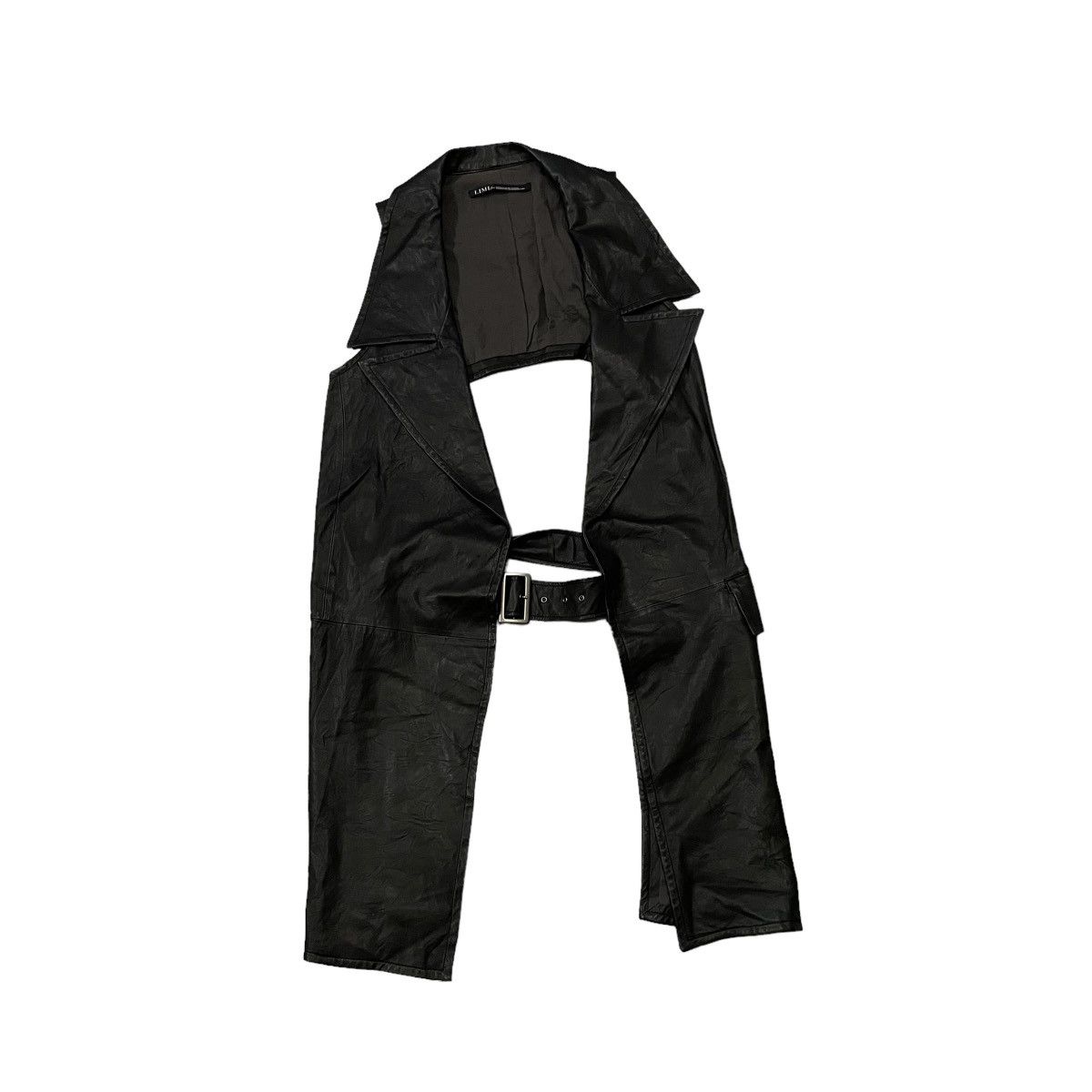 Limi Feu Limi Feu Yohji Yamamoto Punk Belted Leather Jacket Size S / US 4 / IT 40 - 1 Thumbnail