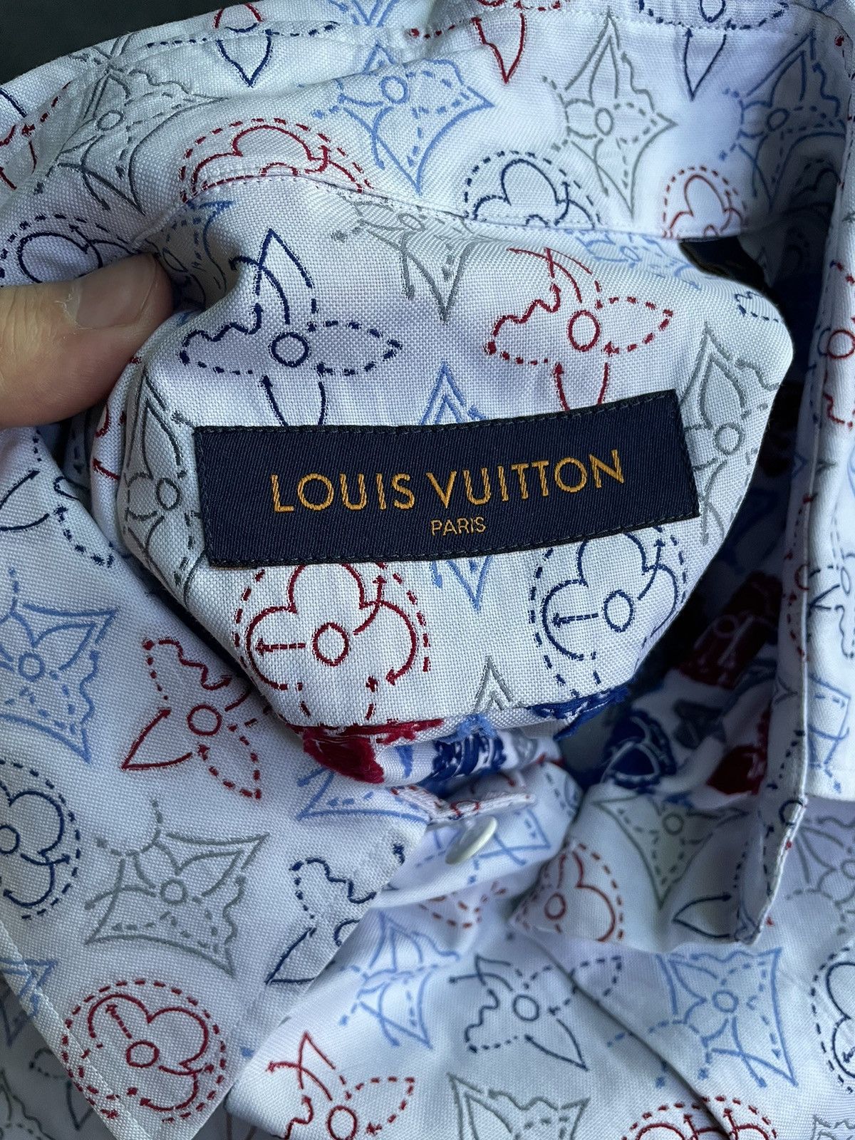 Louis Vuitton Louis Vuitton Multicolor Monogram Oxford Shirt Size US XXL / EU 58 / 5 - 8 Thumbnail