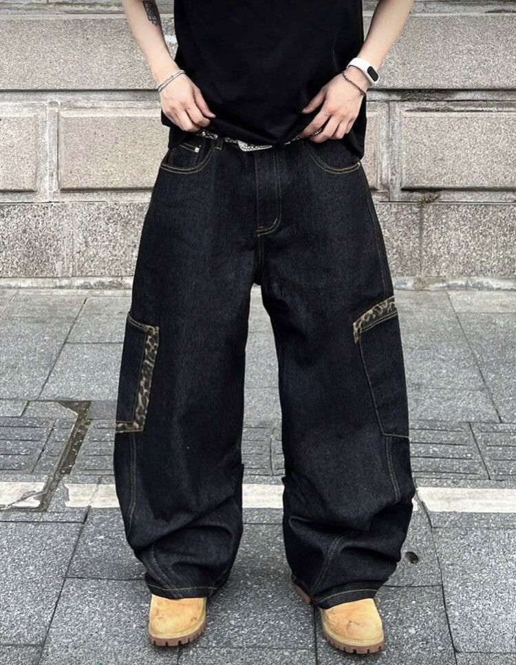 Jean Fukuoka x Hioki Baggy Patcwork Wide Leg Jeans Size US 30 / EU 46 - 2 Thumbnail
