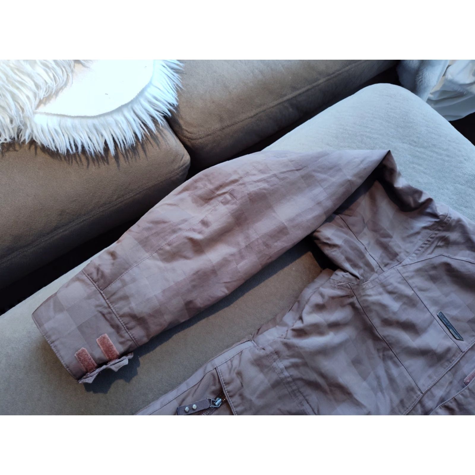 Vintage SIMMS Jacket Women Large Brown Nylon Hooded Winter Coat Ski Snowboard Womens Size L / US 10 / IT 46 - 6 Thumbnail