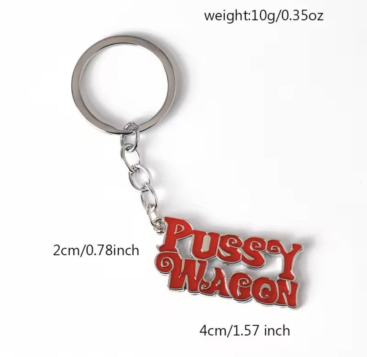 Vintage PXSSY WAGON Letter Metal Enamel Keychains Size ONE SIZE - 4 Thumbnail
