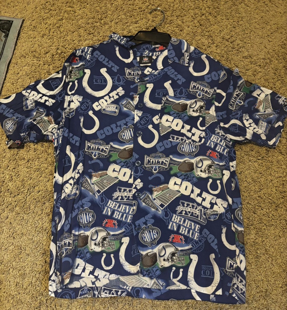 NFL Vintage Colts button up Size US M / EU 48-50 / 2 - 2 Thumbnail