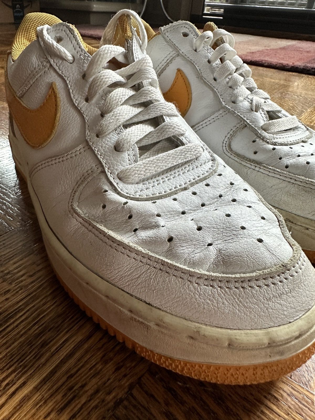 Nike Vintage Nike Air Force 1 Low White / Canyon Gold 2002 Size US 8.5 / EU 41-42 - 6 Thumbnail