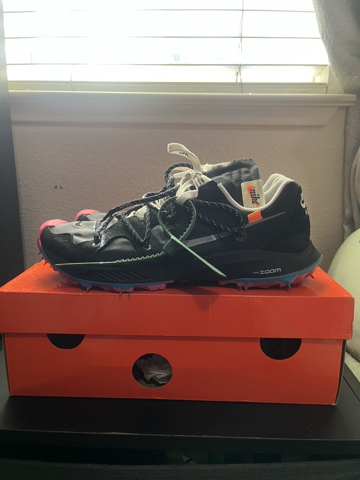 Nike × Off-White Nike x Off-White Zoom Terra Kiger 5 Black Size US 10 / EU 43 - 3 Thumbnail