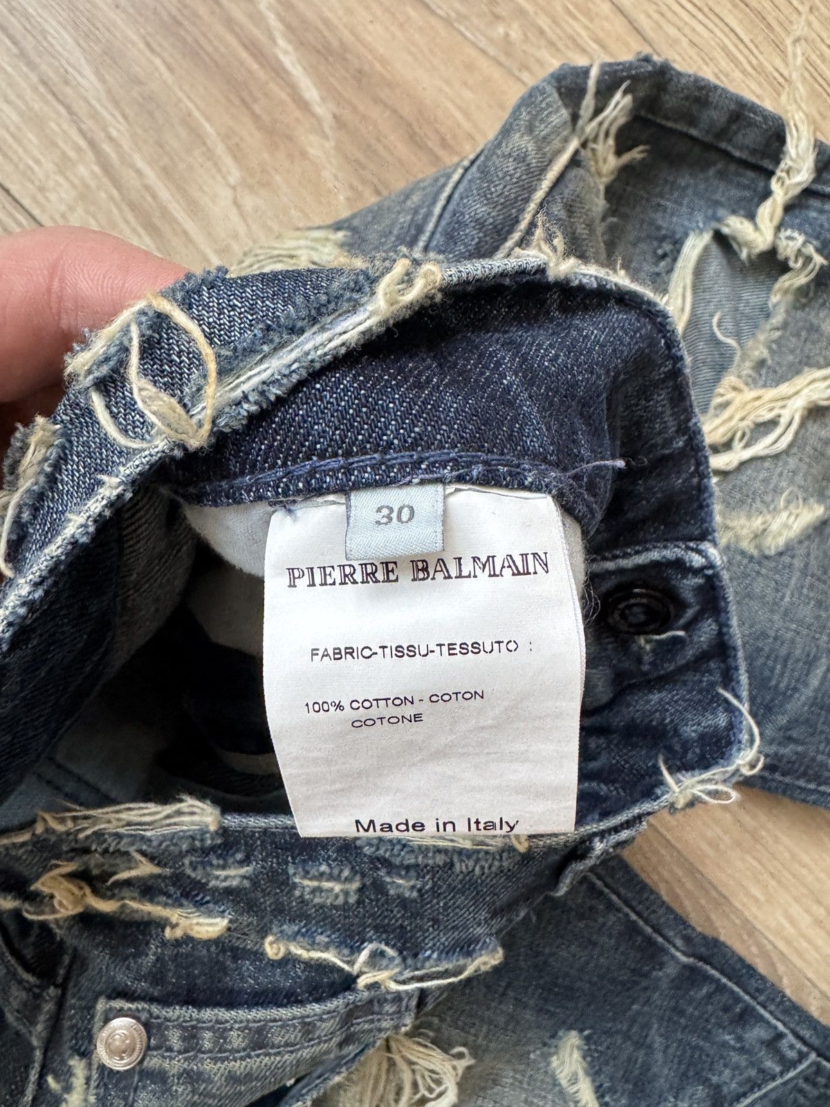Pierre Balmain Pierre Balmain Distressed Biker Jeans Size US 26 / EU 42 - 9 Thumbnail
